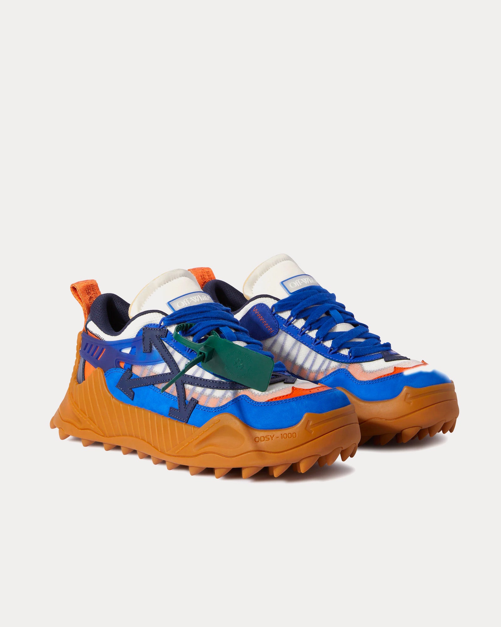 Off-White Odsy 1000 Blue / Brown / White Low Top Sneakers - 3