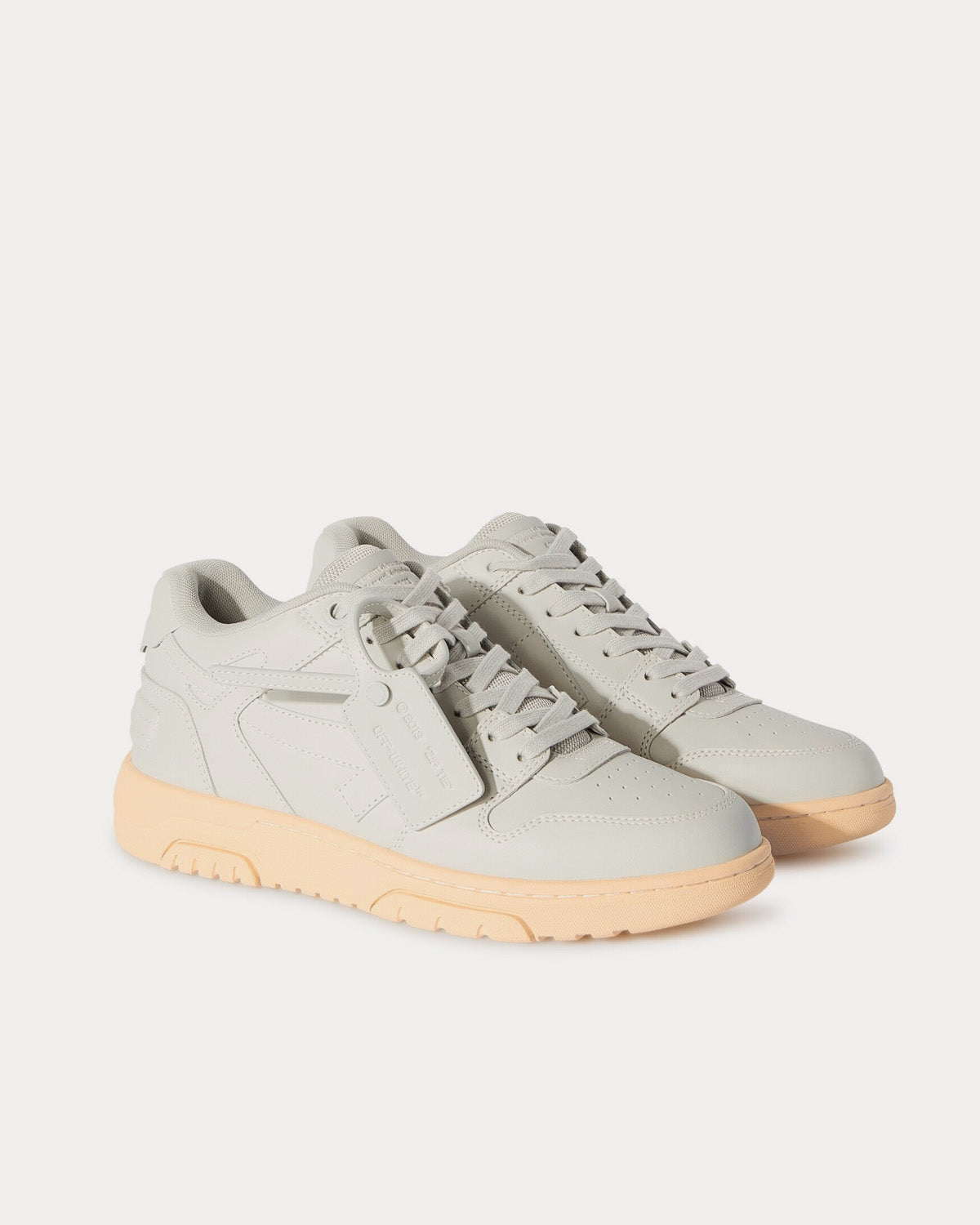 Off-White Out Of Office Calf Leather Grey Low Top Sneakers - 3