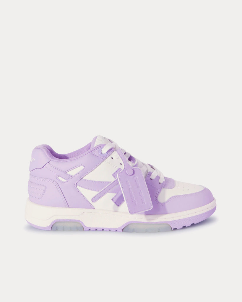 Off-White Out Of Office Calf Leather Lilac / White Low Top Sneakers - Sneak  in Peace