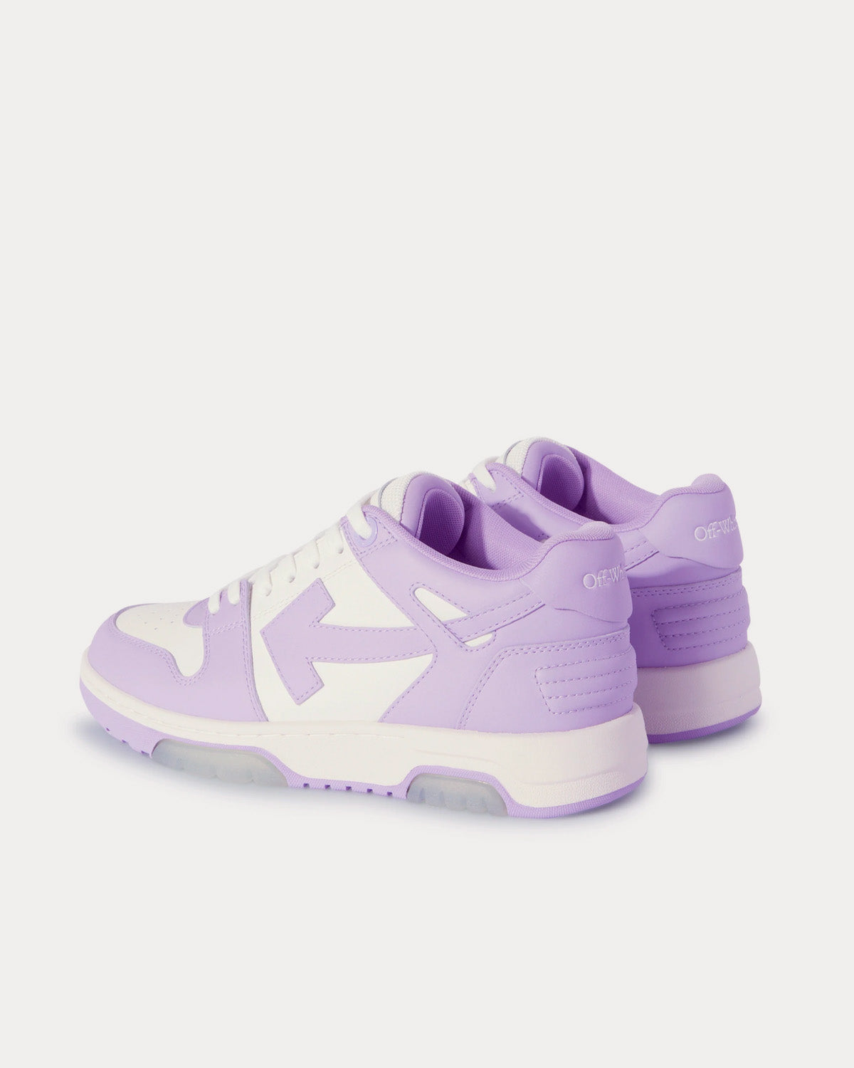 Off-White Out Of Office Calf Leather Lilac / White Low Top Sneakers - 4