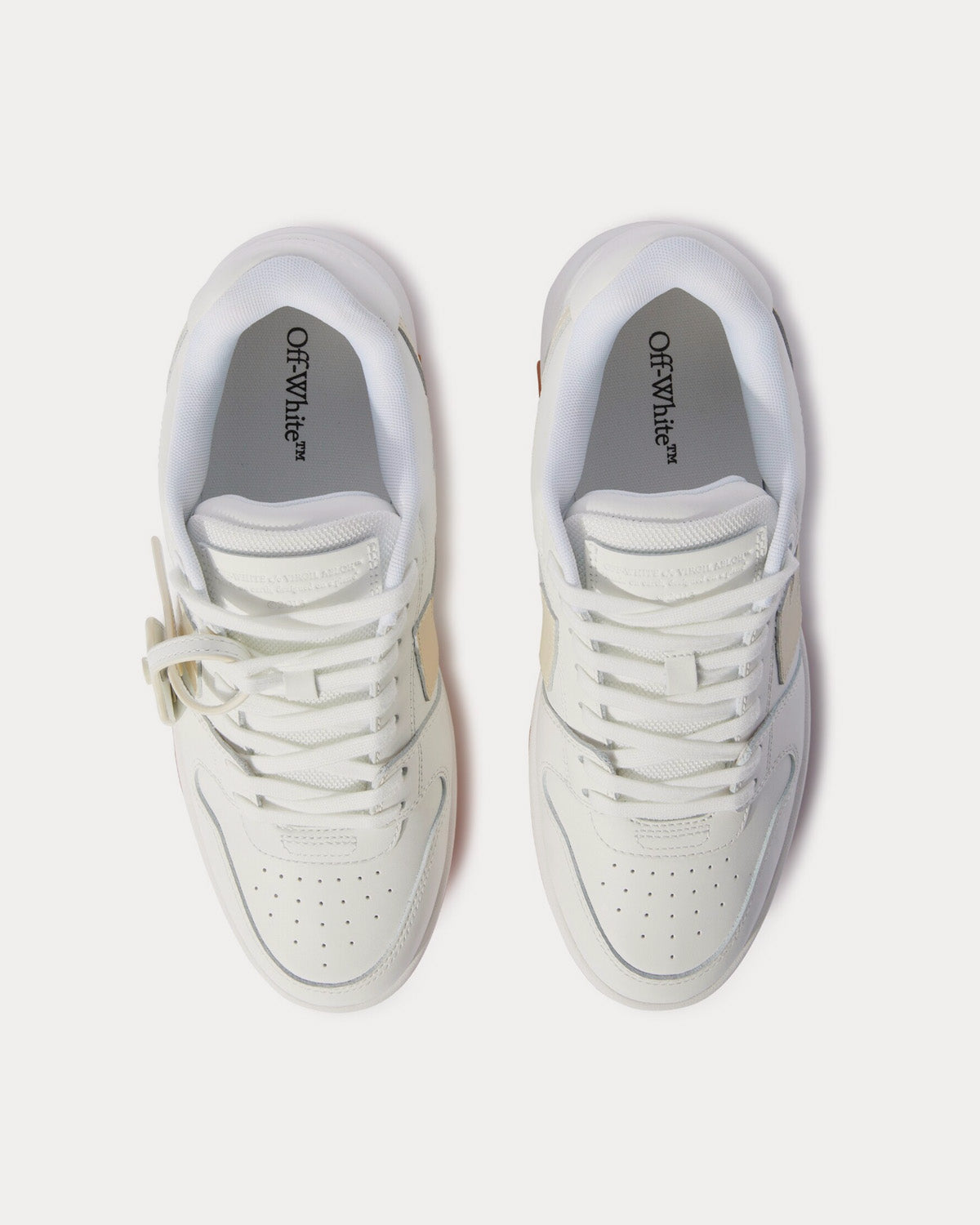 Off-White Out Of Office Calf Leather White / Beige Low Top Sneakers - 2