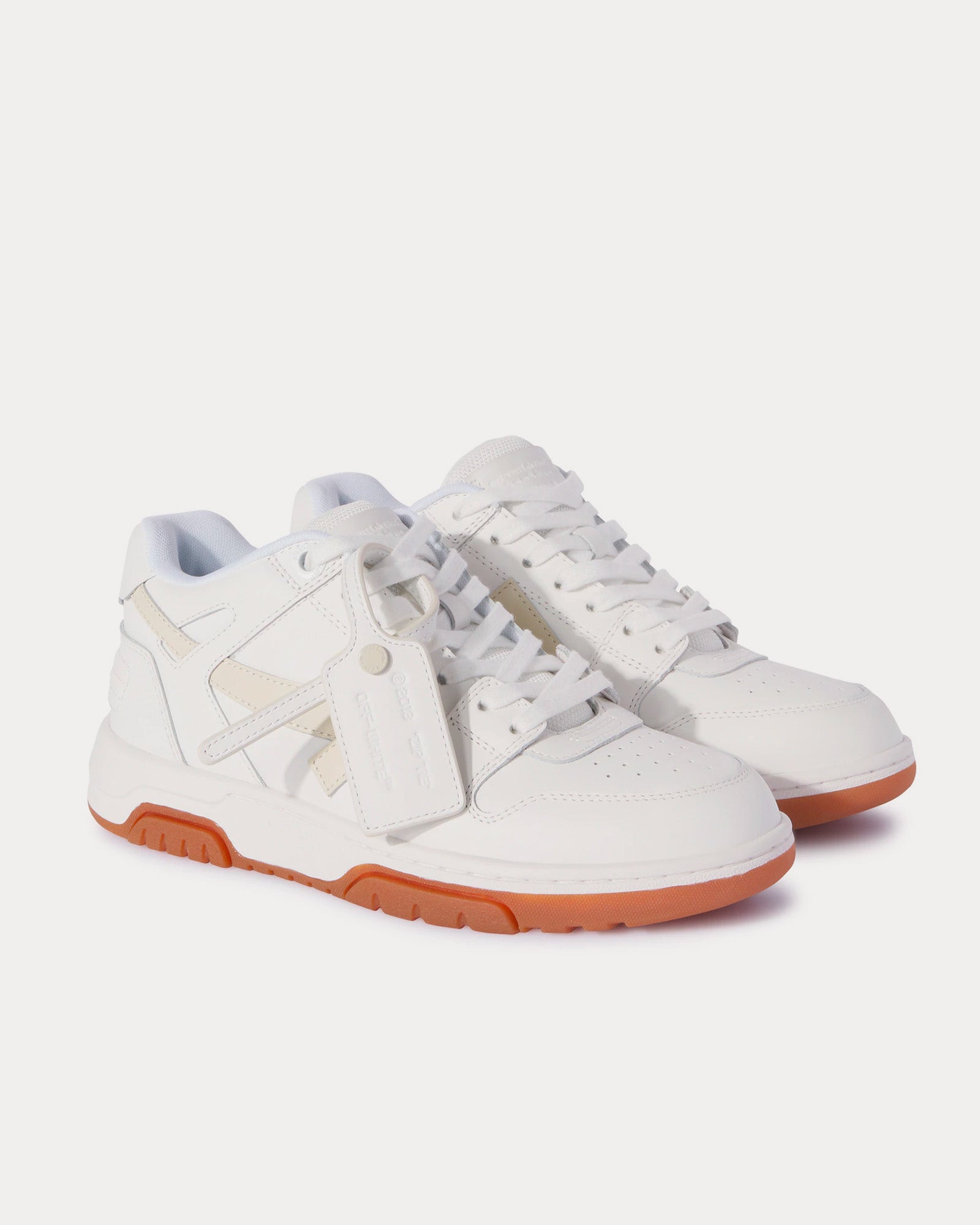 Off-White Out Of Office Calf Leather White / Beige Low Top Sneakers - 3