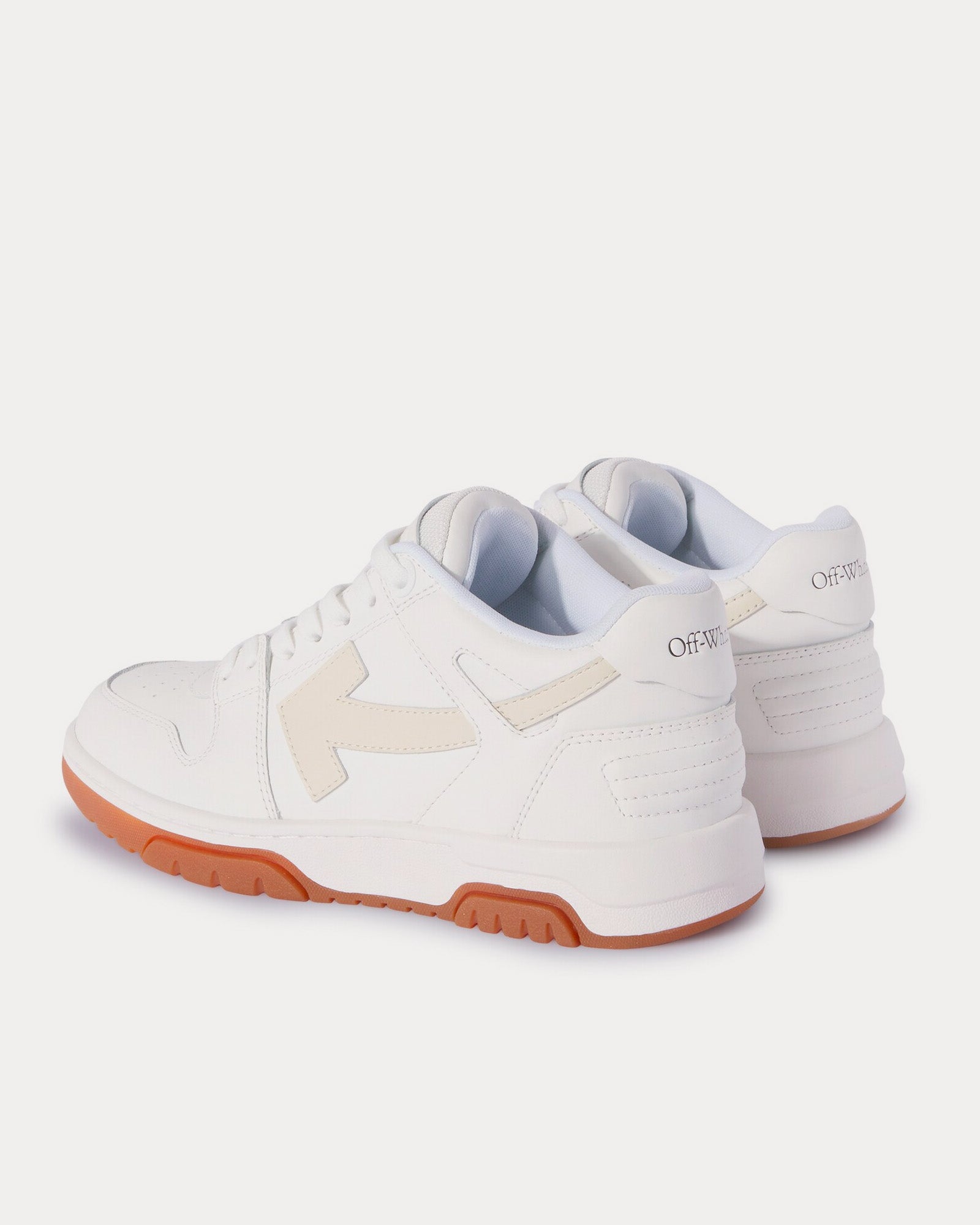 Off-White Out Of Office Calf Leather White / Beige Low Top Sneakers - 4