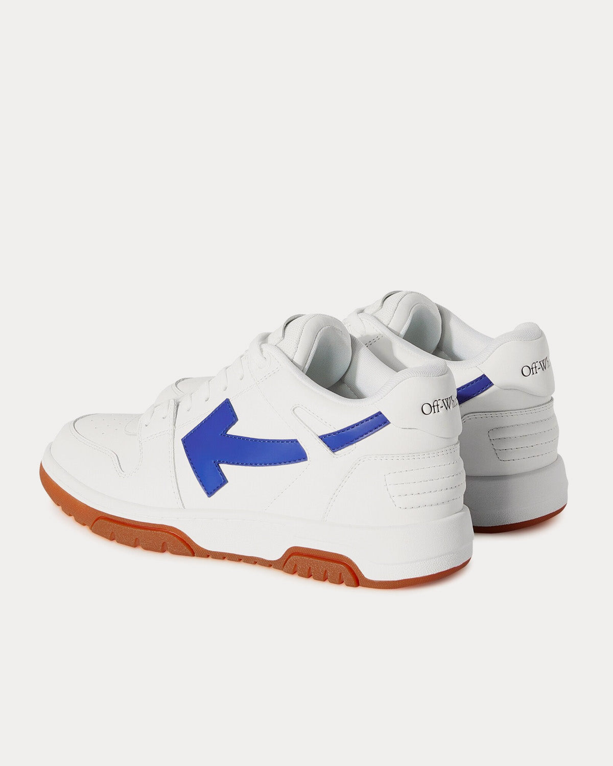 Off-White Out Of Office Calf Leather White / Dark Blue Low Top Sneakers - 4