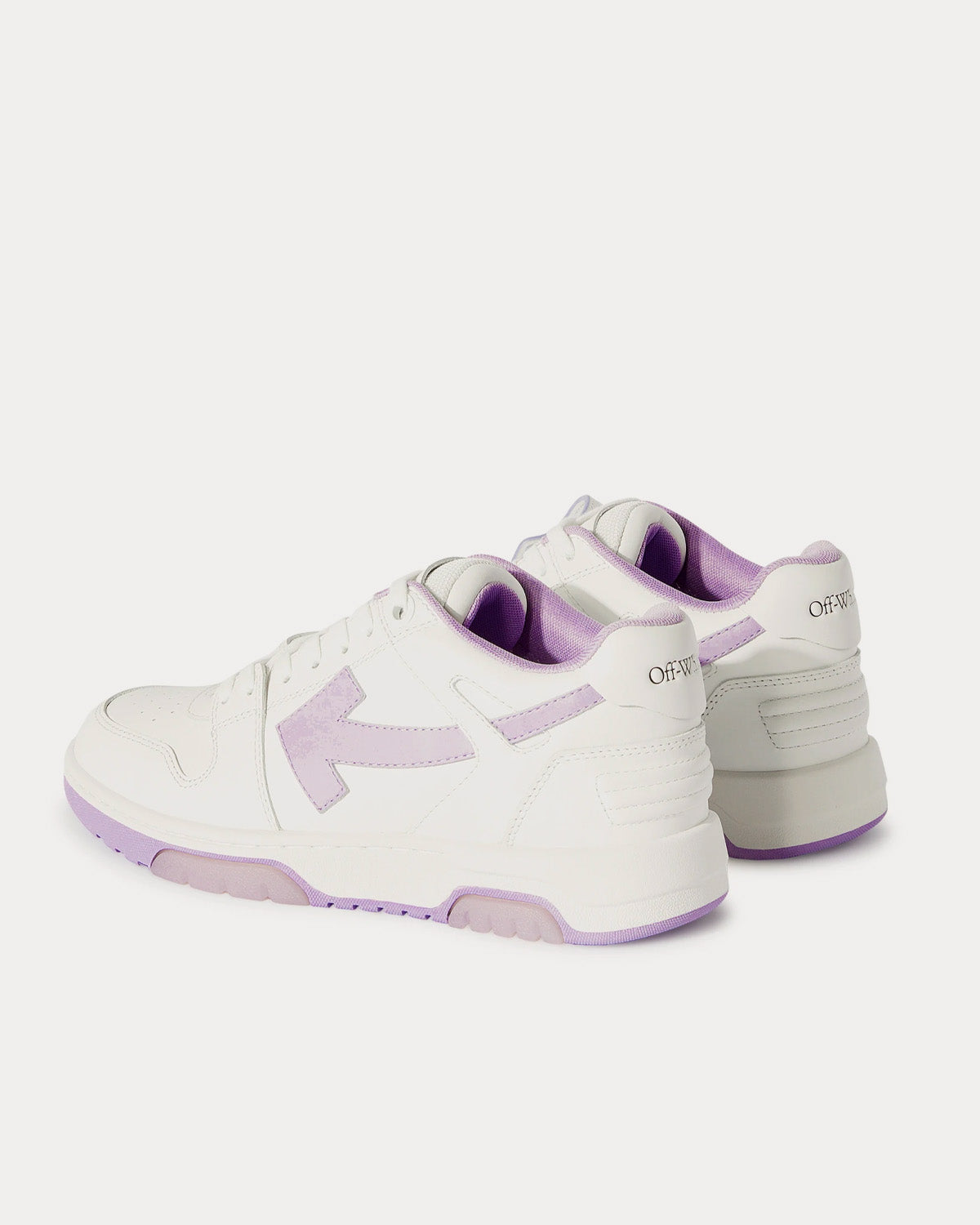 Off-White Out Of Office Calf Leather White / Lilac Low Top Sneakers - 4