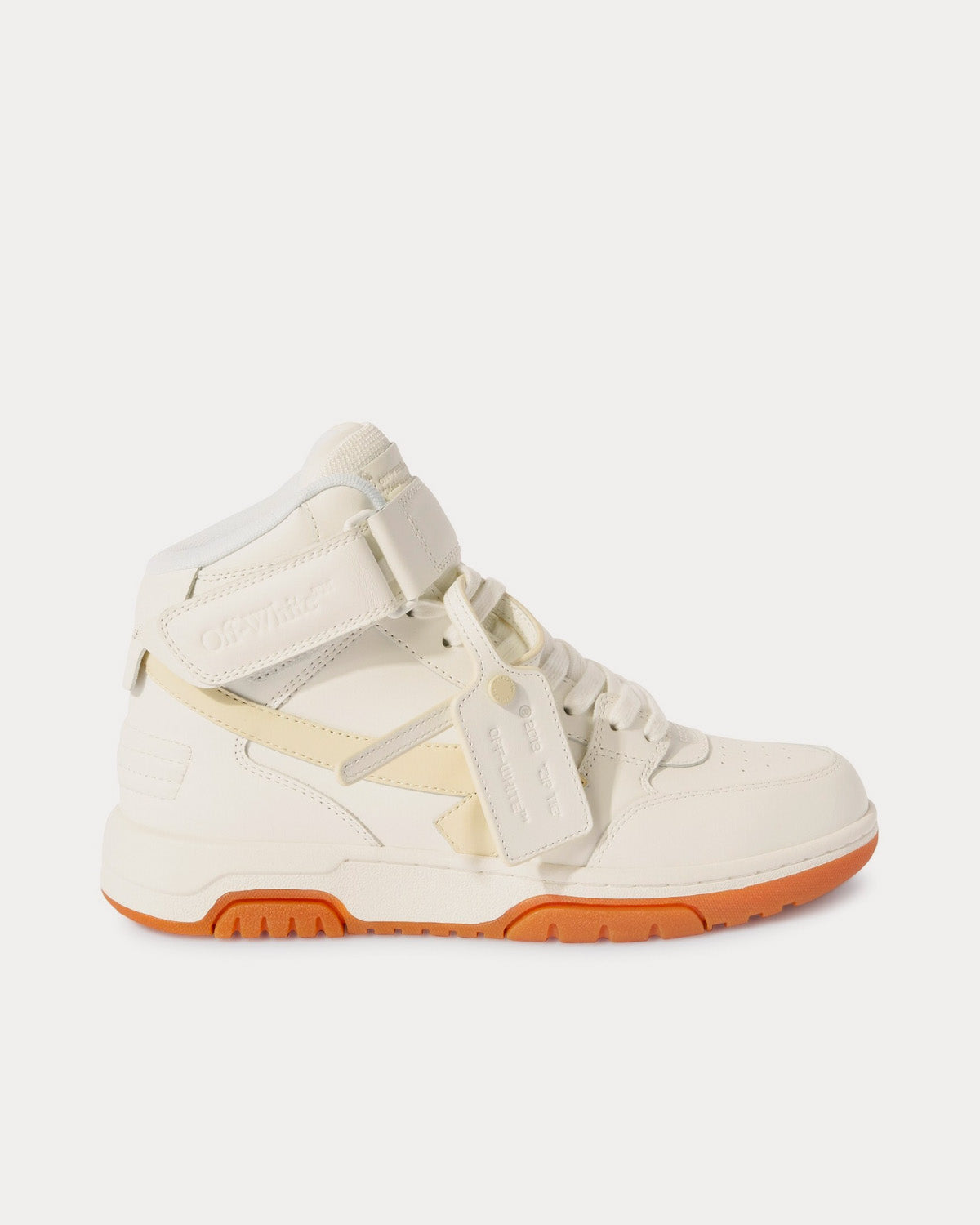 Off-White Out Of Office Lea White / Cream Mid Top Sneakers - 1