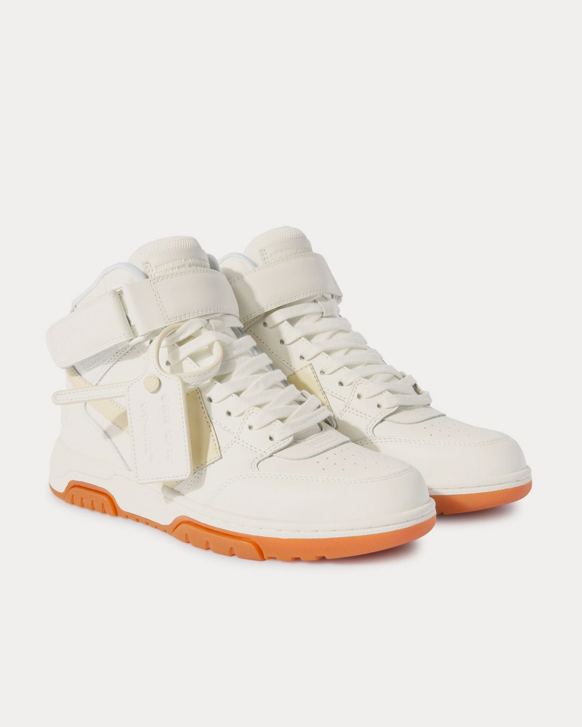 Off-White Out Of Office Lea White / Cream Mid Top Sneakers - 3