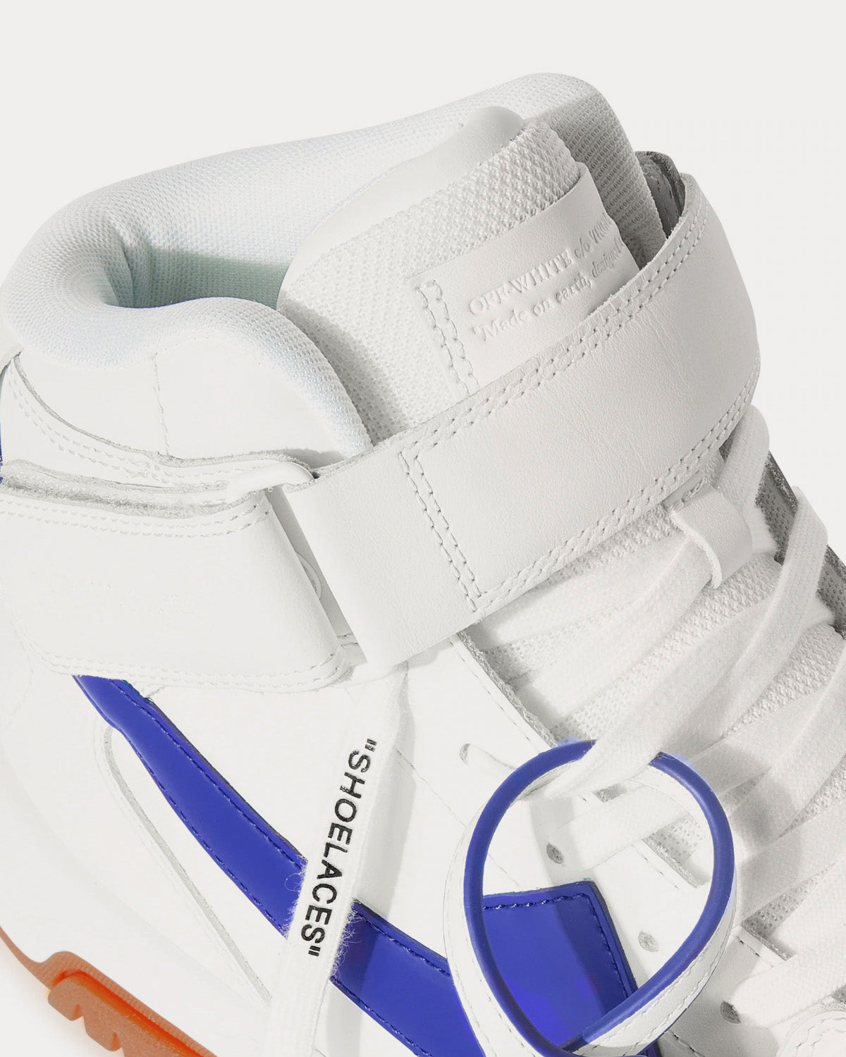 Off-White Out Of Office Lea White / Dark Blue Mid Top Sneakers - 5