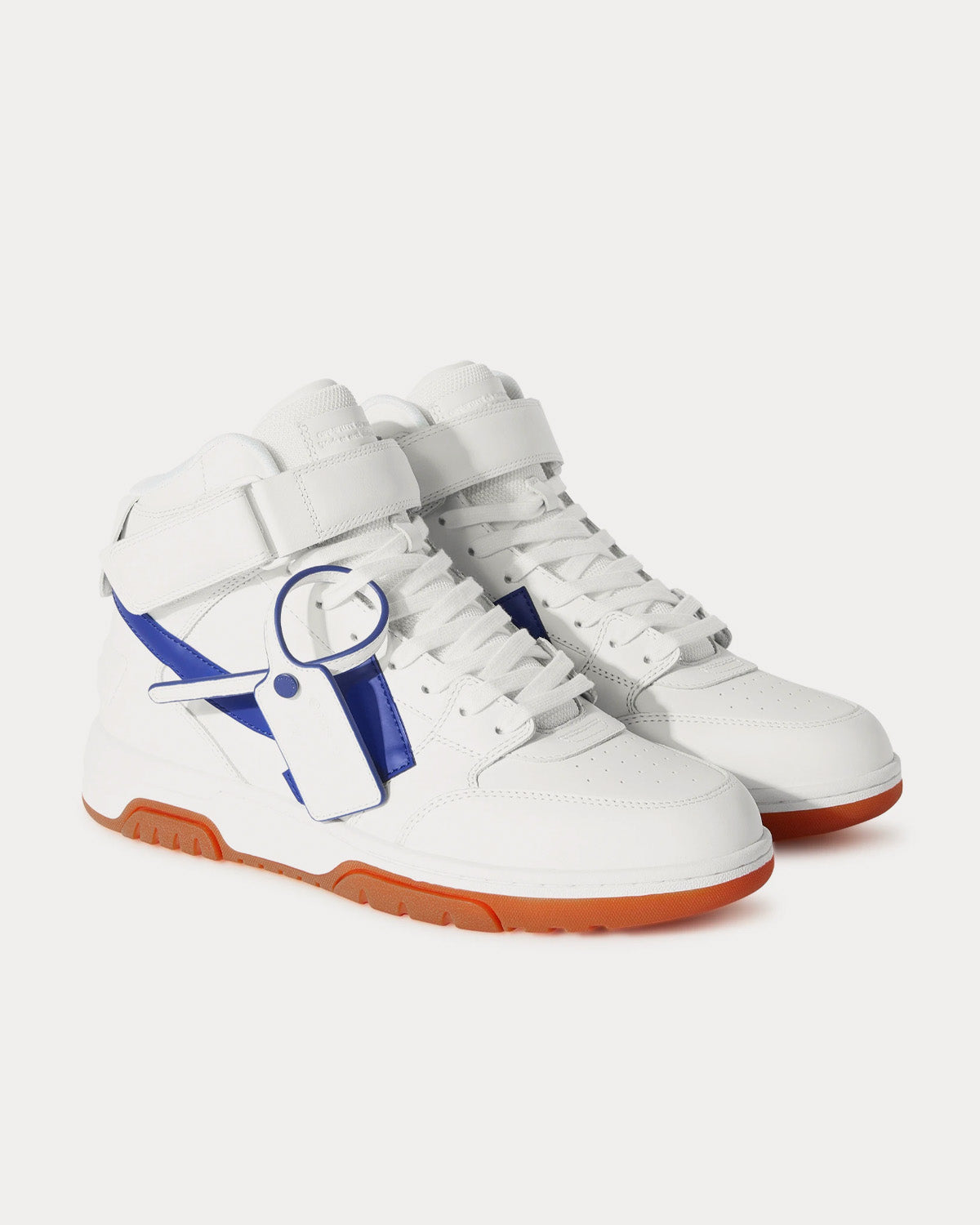 Off-White Out Of Office Lea White / Dark Blue Mid Top Sneakers - 3