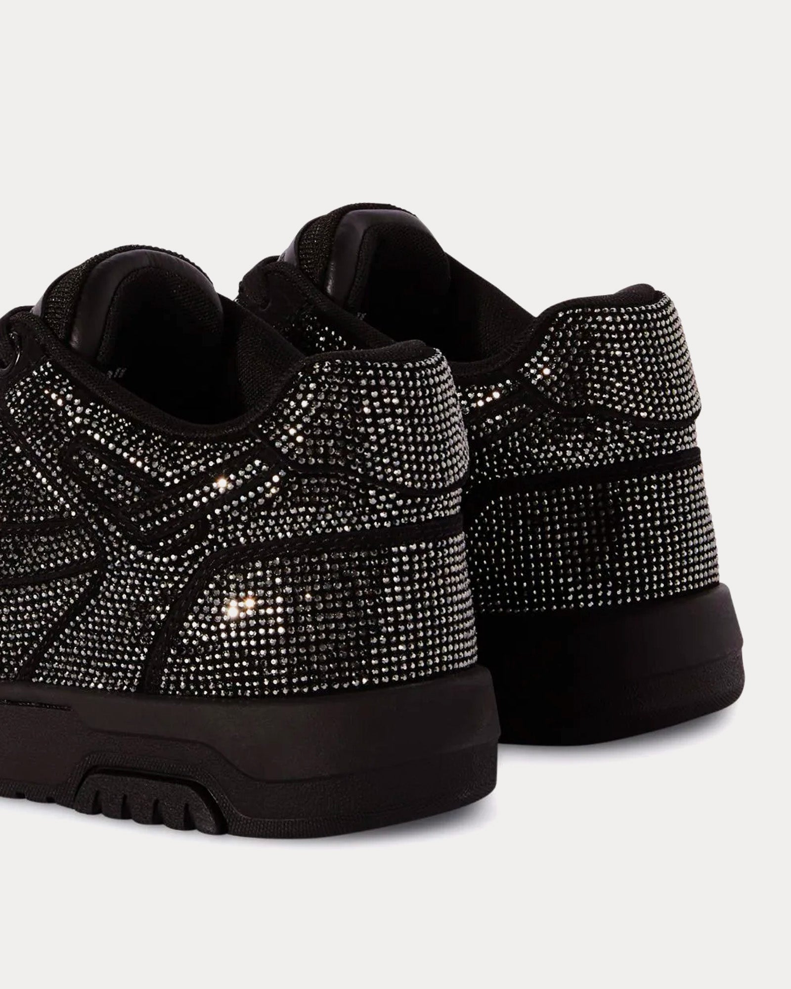 Off-White Out Of Office Strass Black / Black Low Top Sneakers - 3