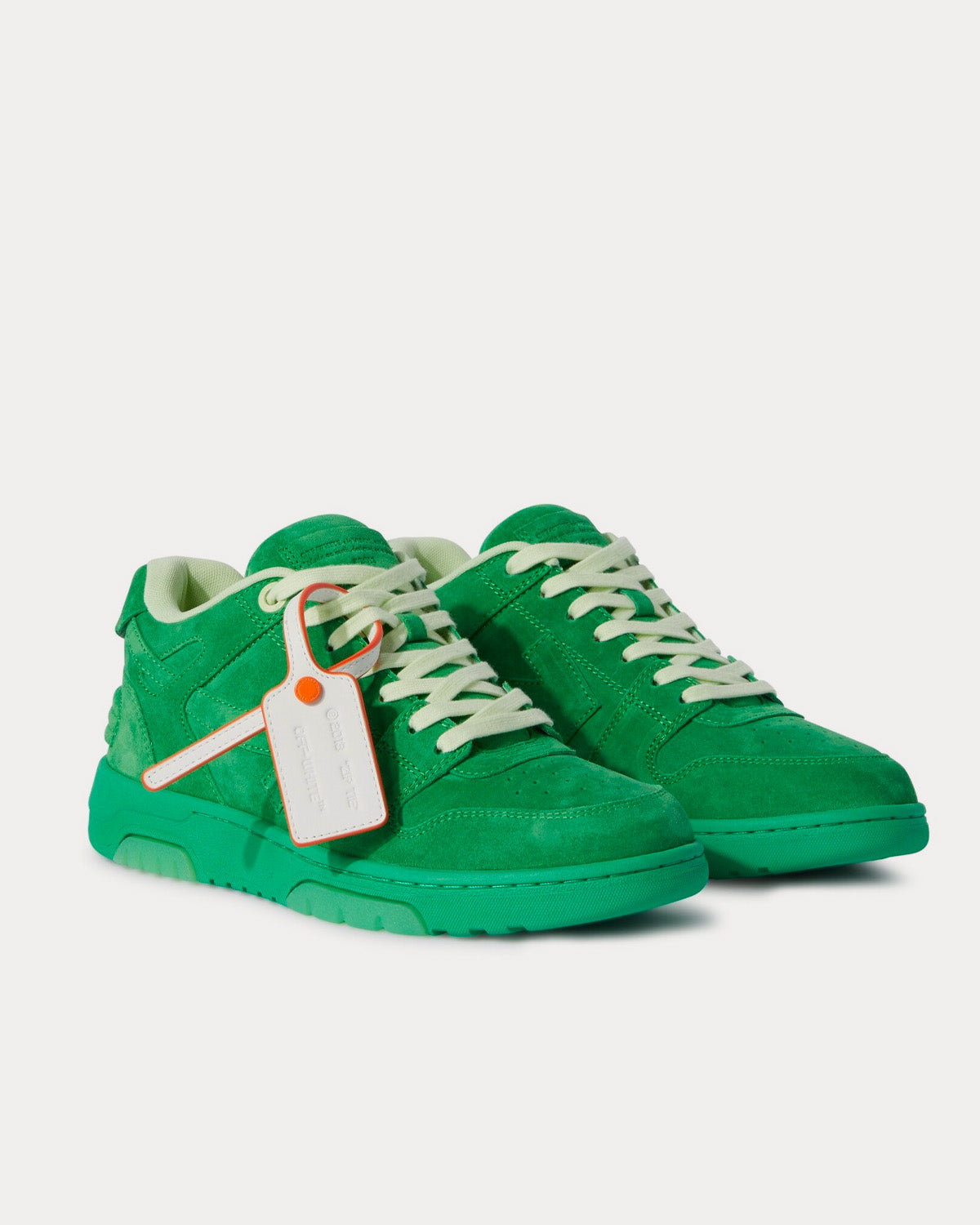 Off-White Out Of Office Suede Green Low Top Sneakers - 3