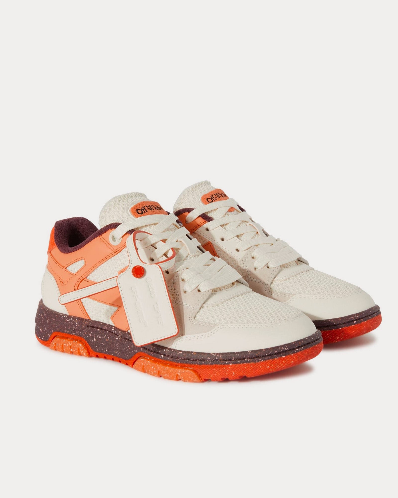 Off-White Slim Out Of Office Off-White / Peach / Orange Low Top Sneakers - 3