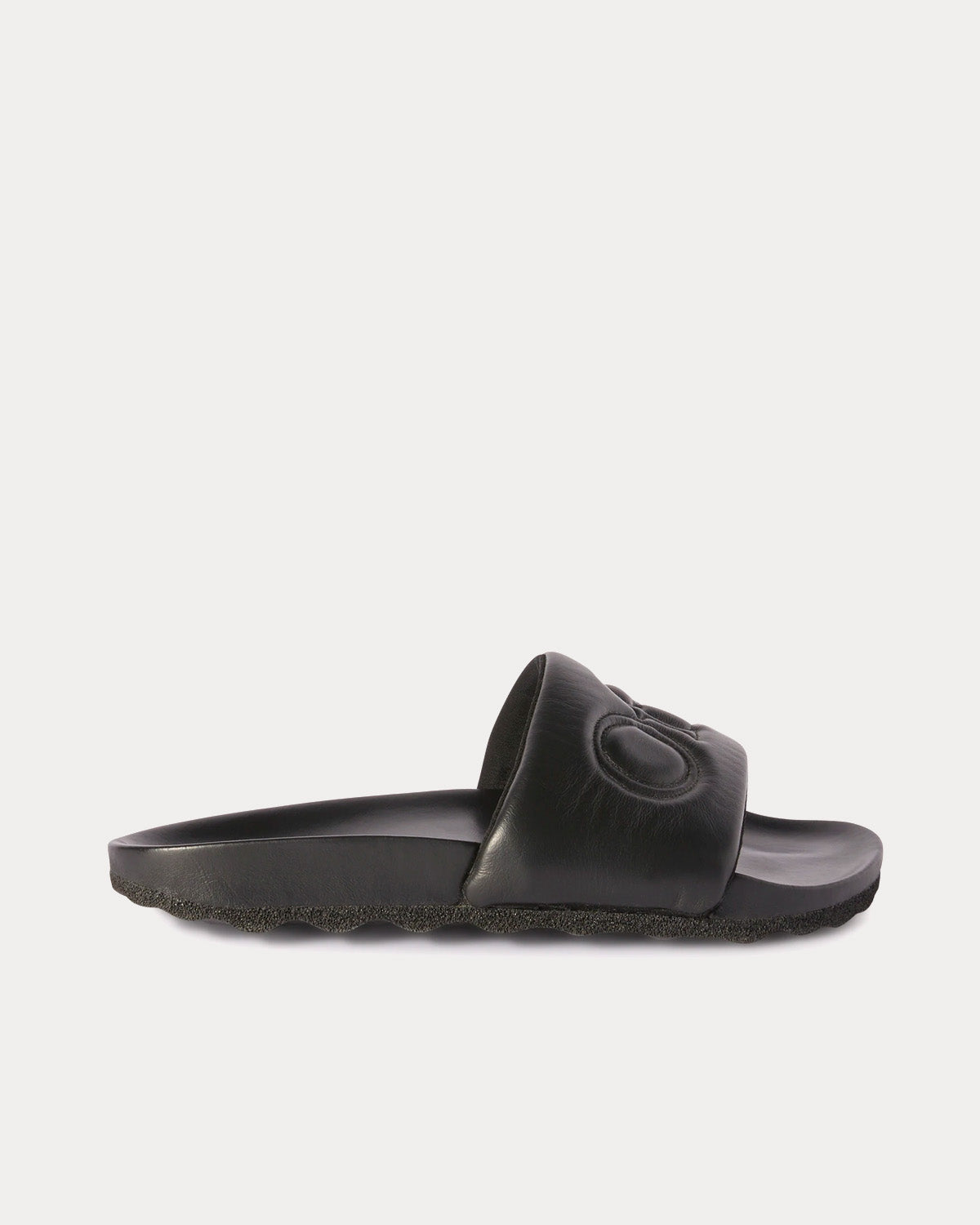 Off-White Bookish Leather Black Slides - 1