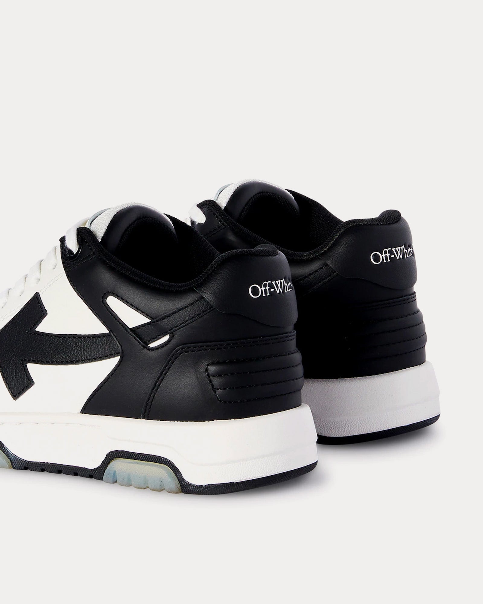 Off-White Out Of Office Leather Black / White Low Top Sneakers - 3