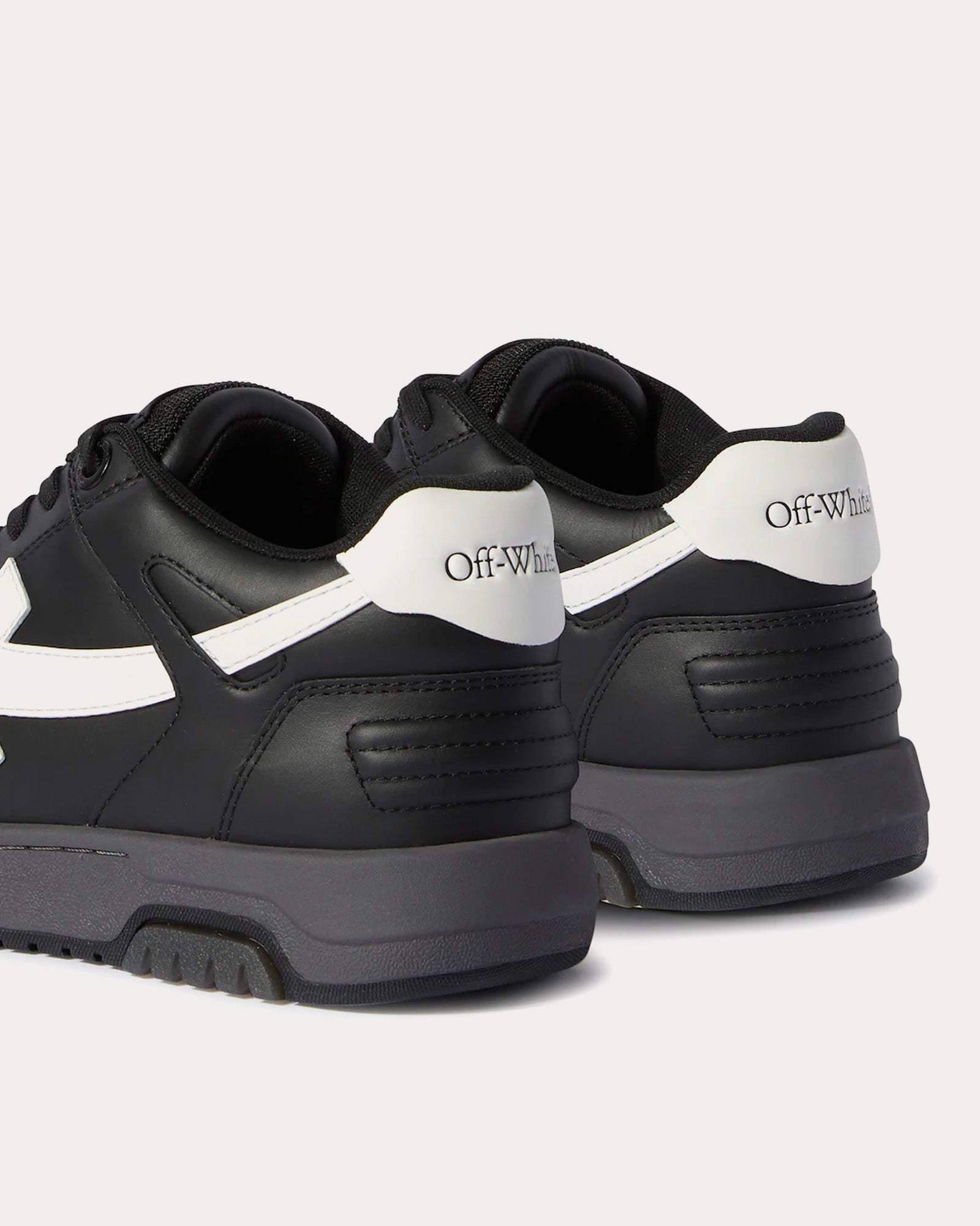 Off-White Out Of Office Leather Black / White Low Top Sneakers - 3