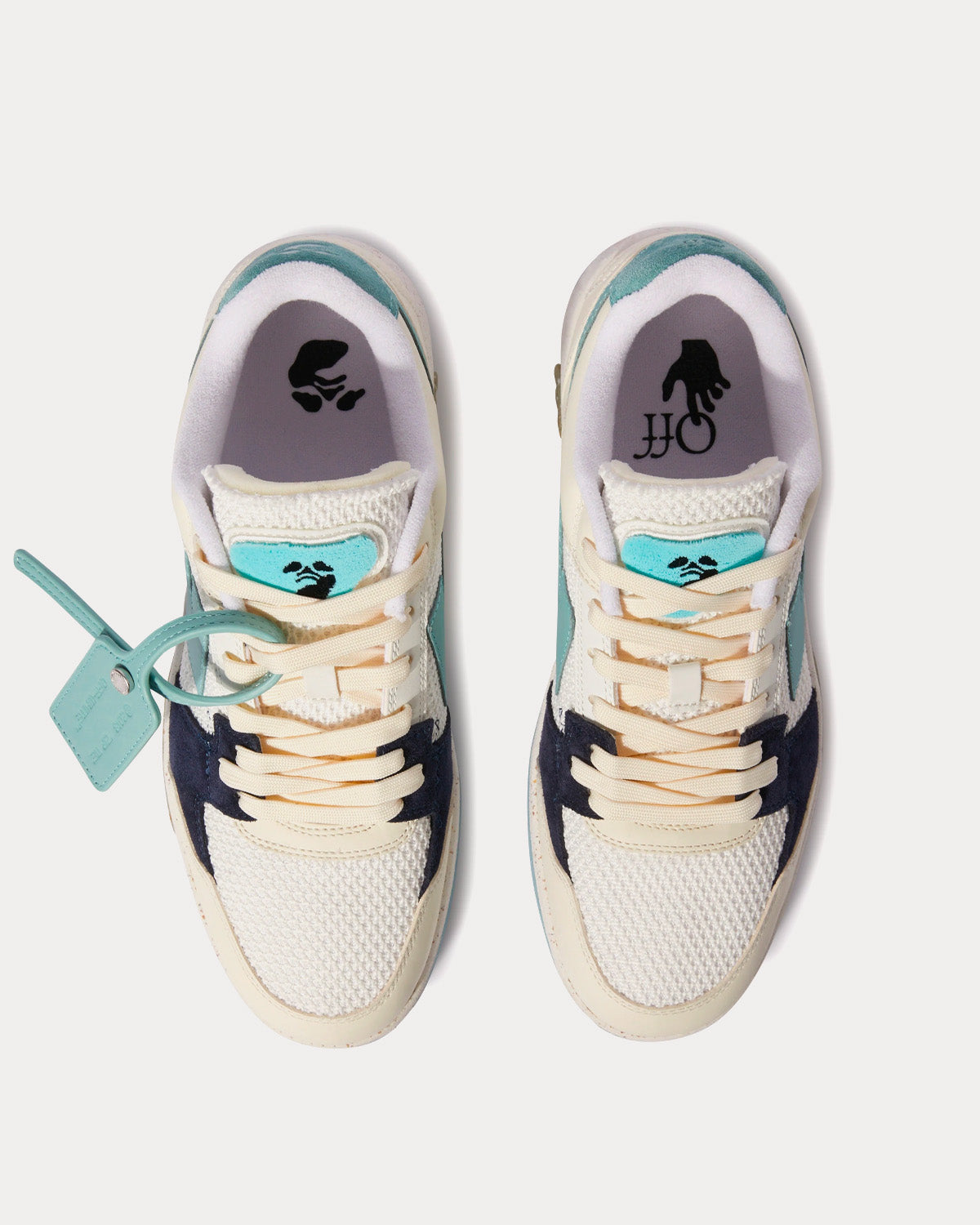 Off-White Slim Out Of Office White / Light Blue Low Top Sneakers - 2