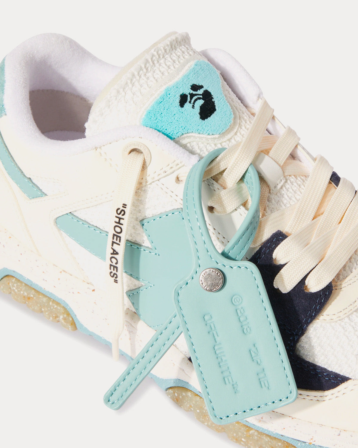 Off-White Slim Out Of Office White / Light Blue Low Top Sneakers - 5