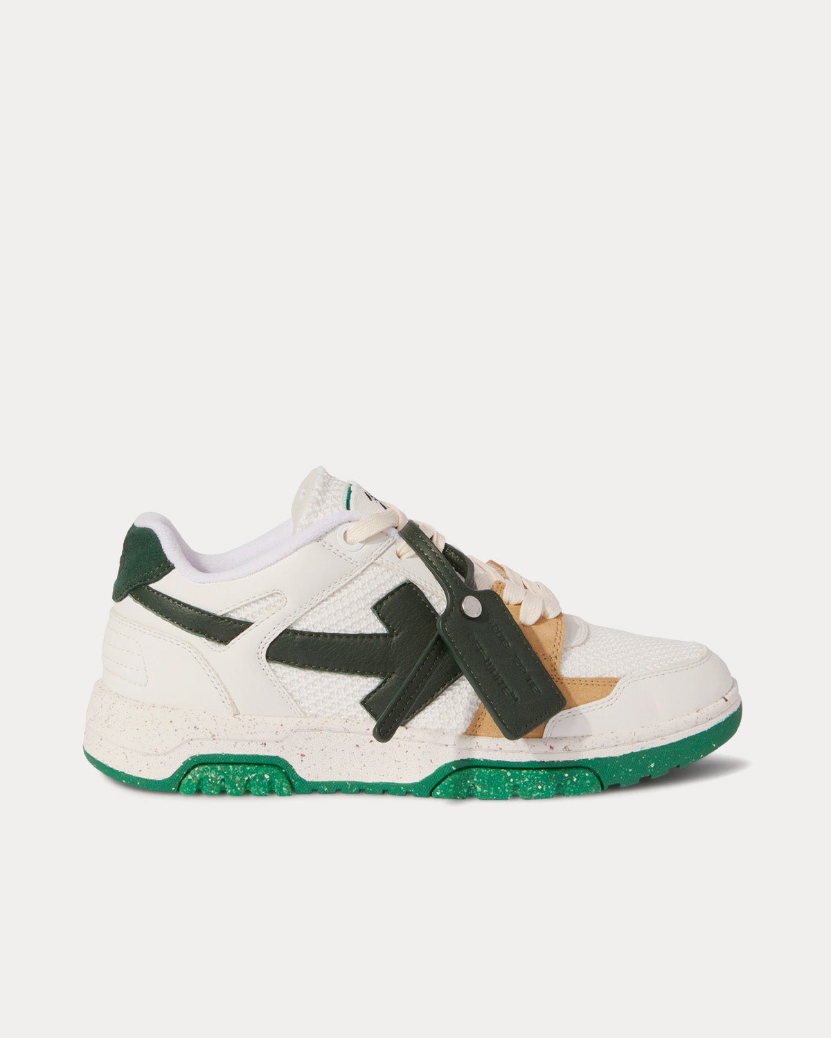 Off-White Slim Out Of Office White / Green Low Top Sneakers - 1