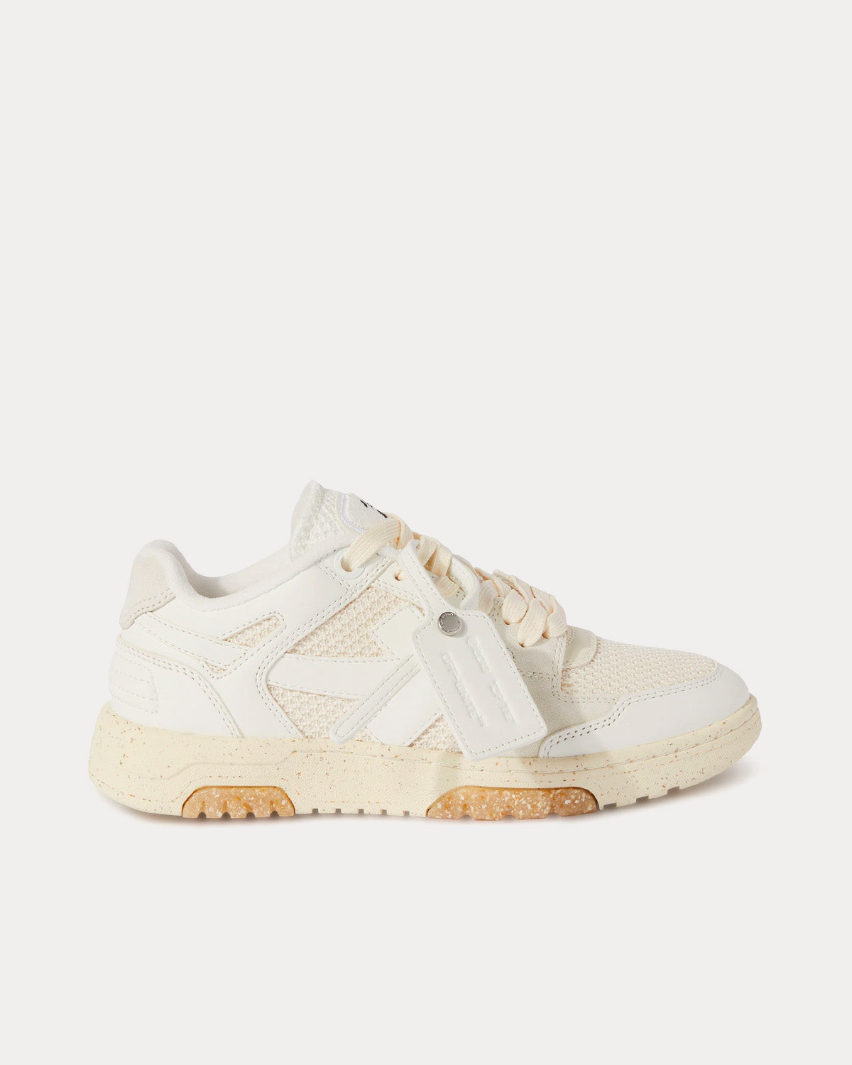 Off-White Slim Out Of Office White / Cream Low Top Sneakers - 1