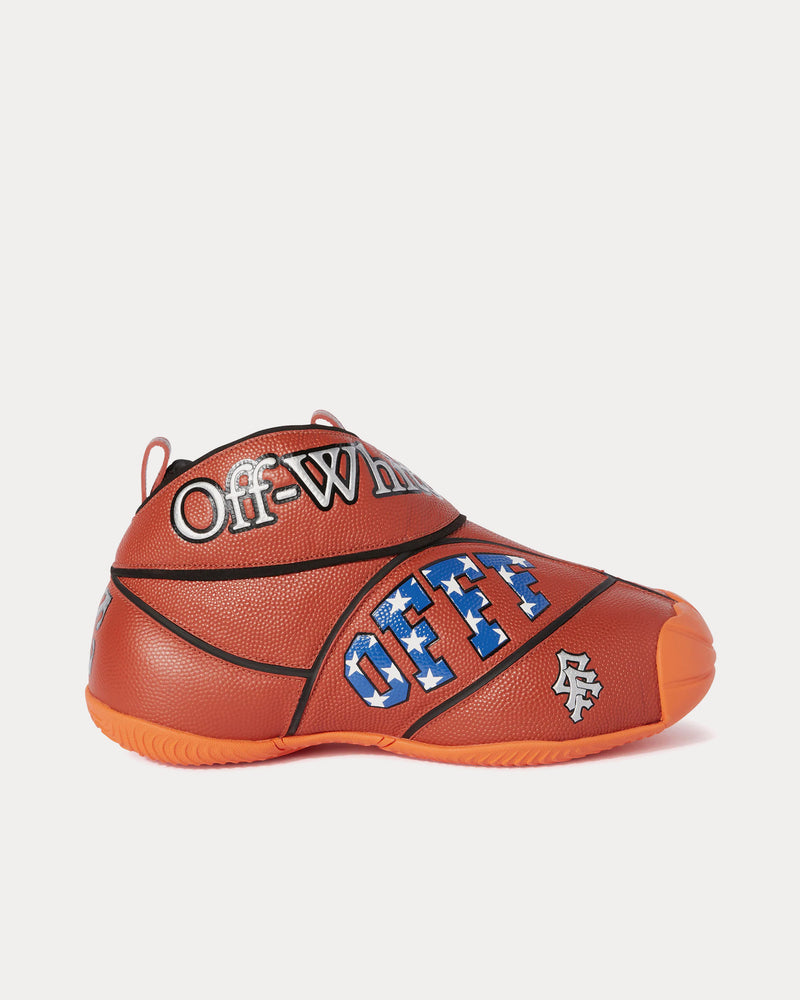 Off-White The Ball Orange Mid Top Sneakers - 1