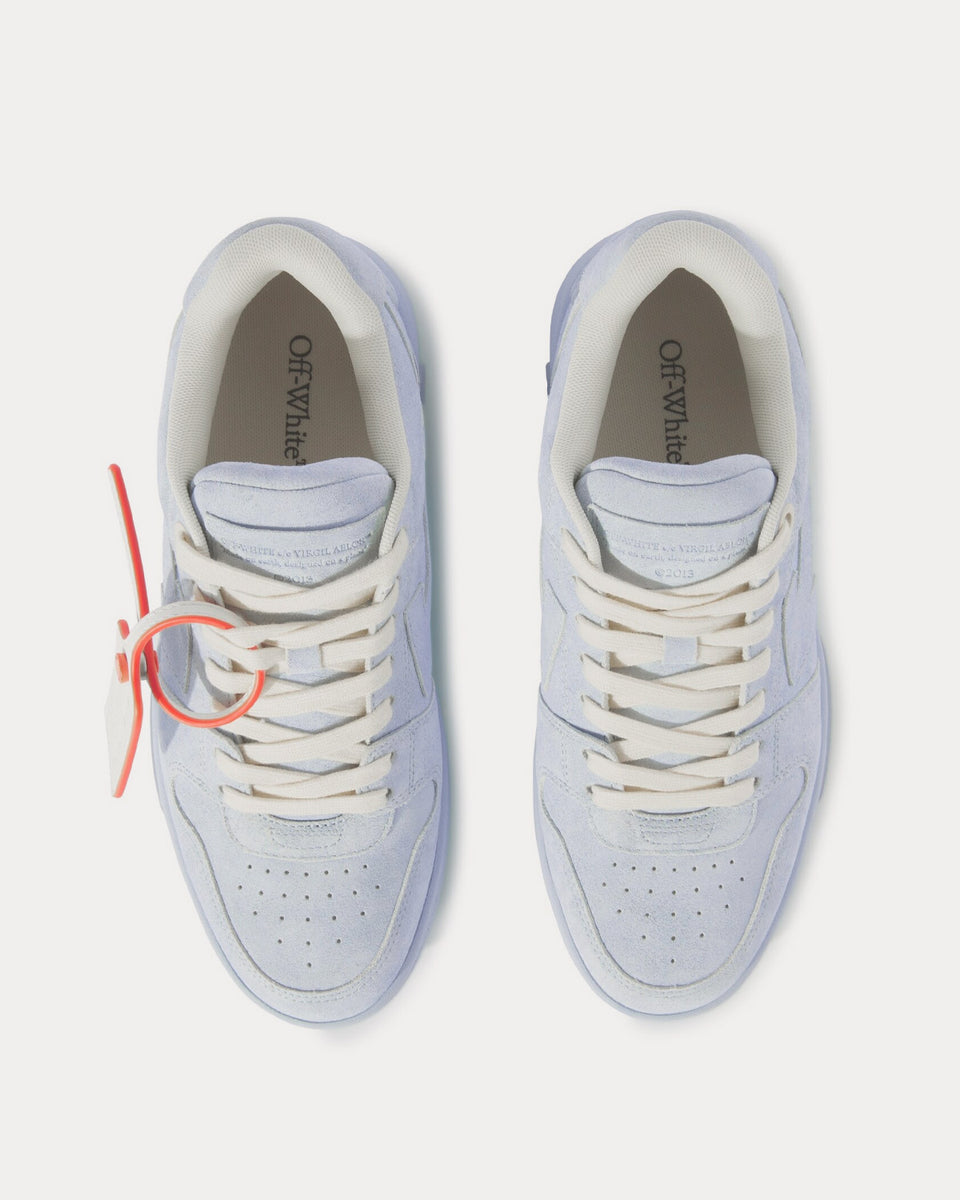 Off-White Out Of Office Suede Light Blue / Light Blue Low Top Sneakers ...