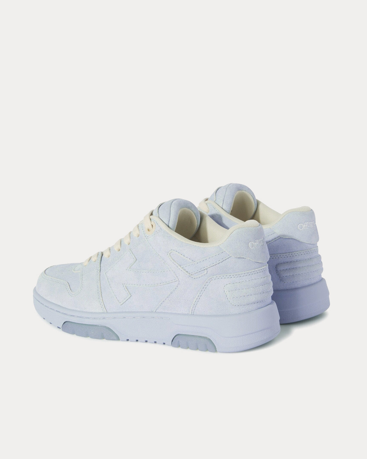 Off-White Out Of Office Suede Light Blue / Light Blue Low Top Sneakers - 4