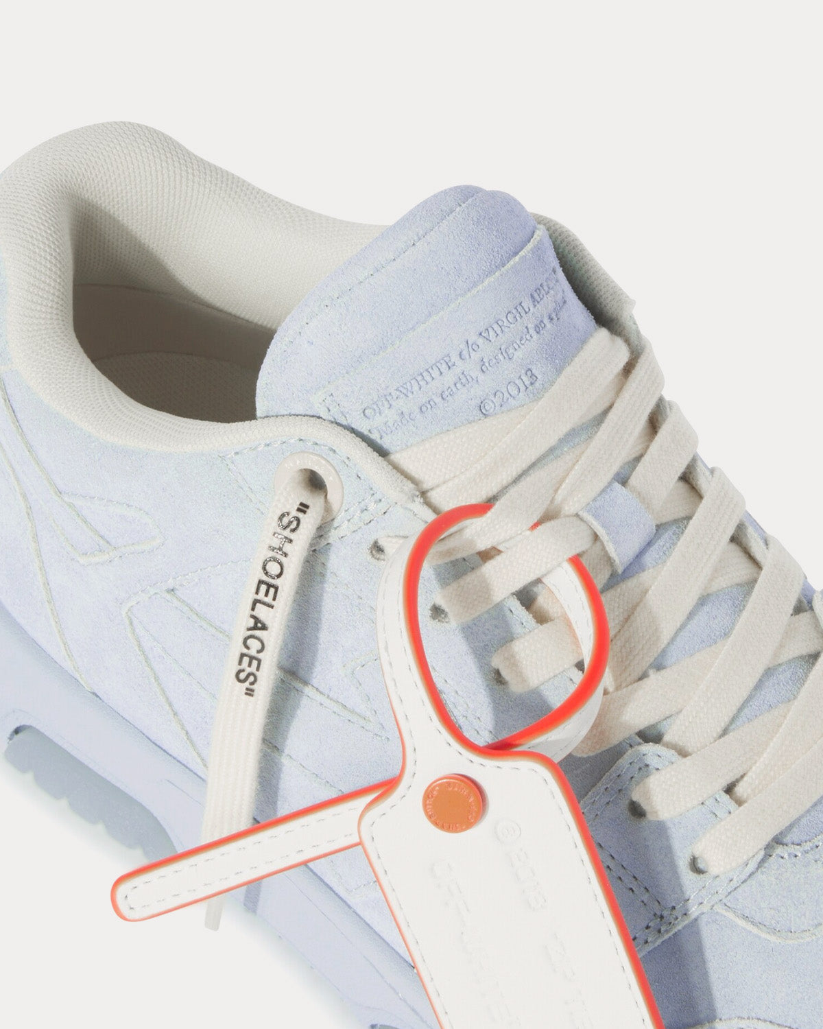 Off-White Out Of Office Suede Light Blue / Light Blue Low Top Sneakers - 5