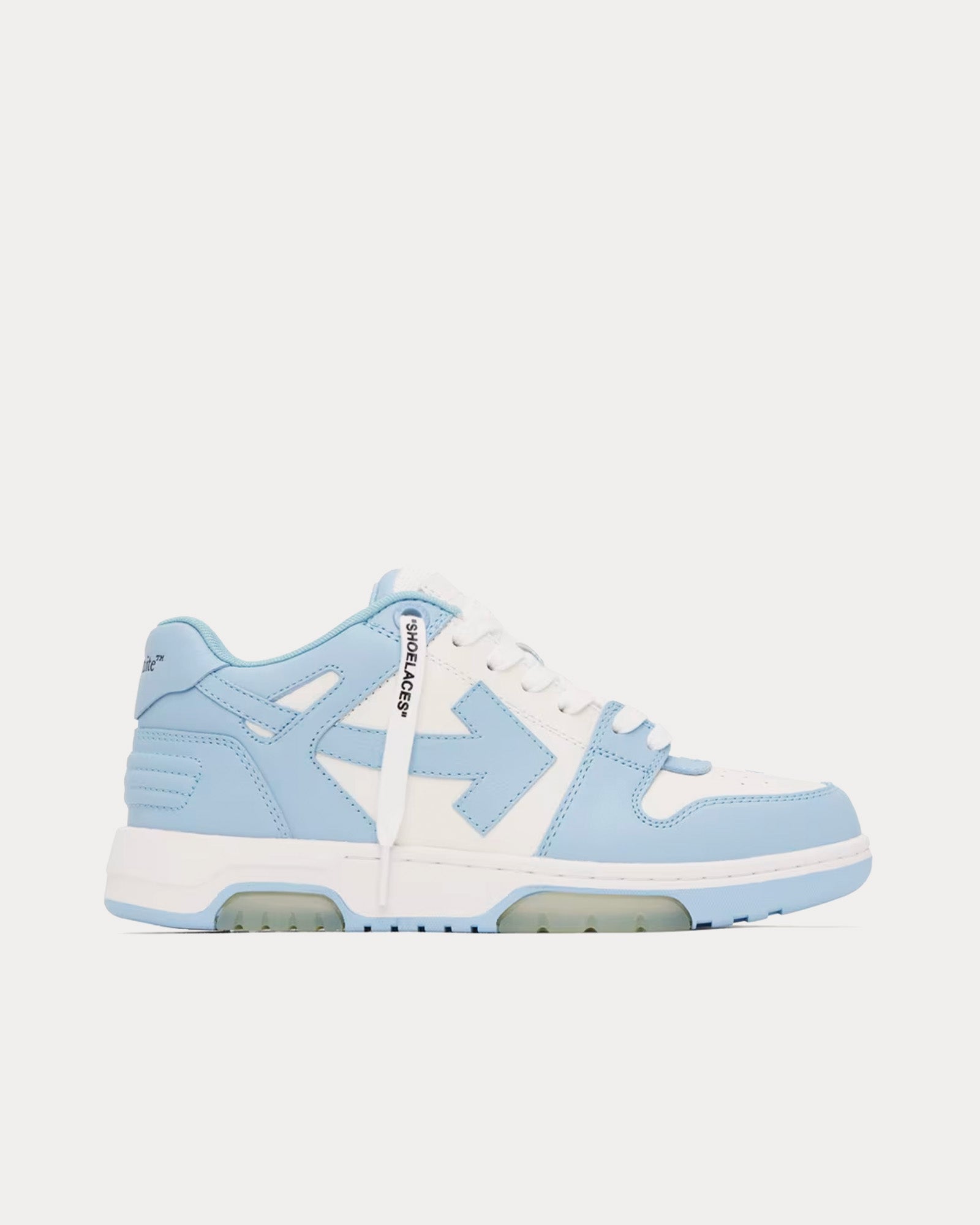 Off-White Out Of Office Leather Blue / White Low Top Sneakers - 1