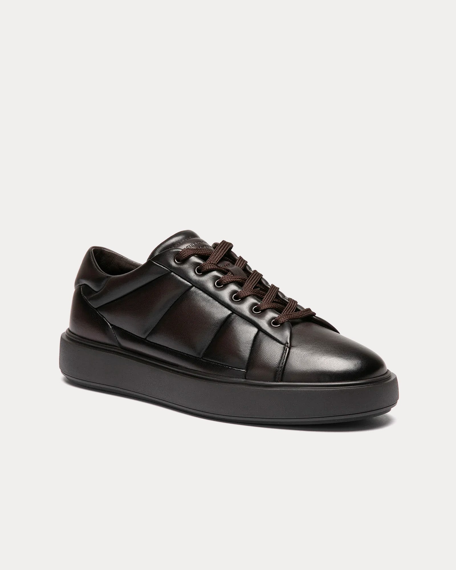 Officine Creative Leisure 001 Leather Coffee Bean Low Top Sneakers - 3