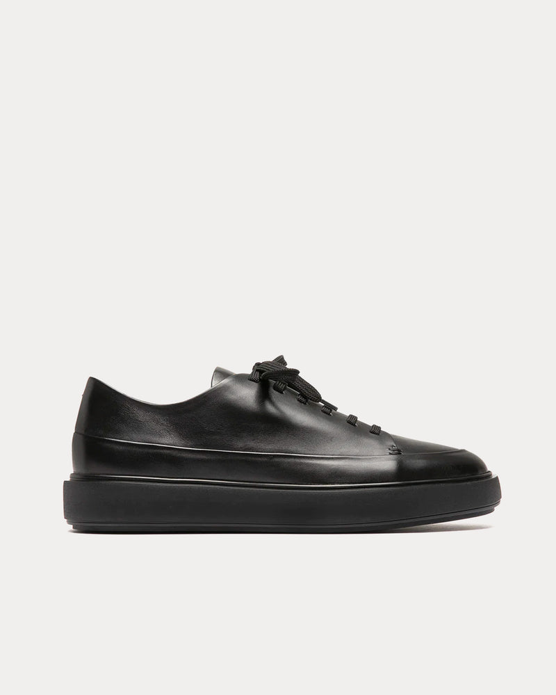 Officine Creative Release Leather Black Low Top Sneakers - 1