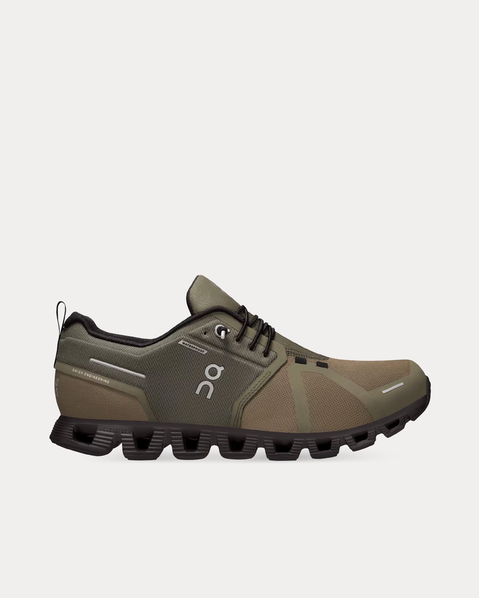 On Running Cloud 5 Waterproof Olive / Black Running Shoes - 1