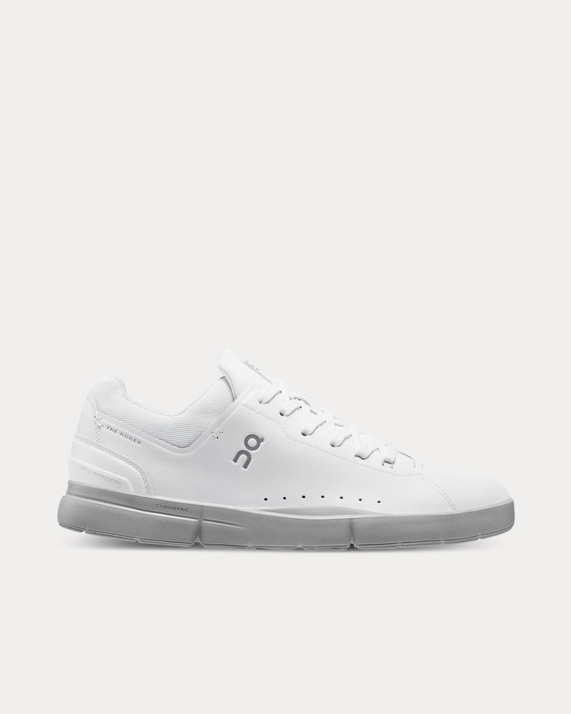 On Running The Rodger Advantage White / Alloy Low Top Sneakers - Sneak ...