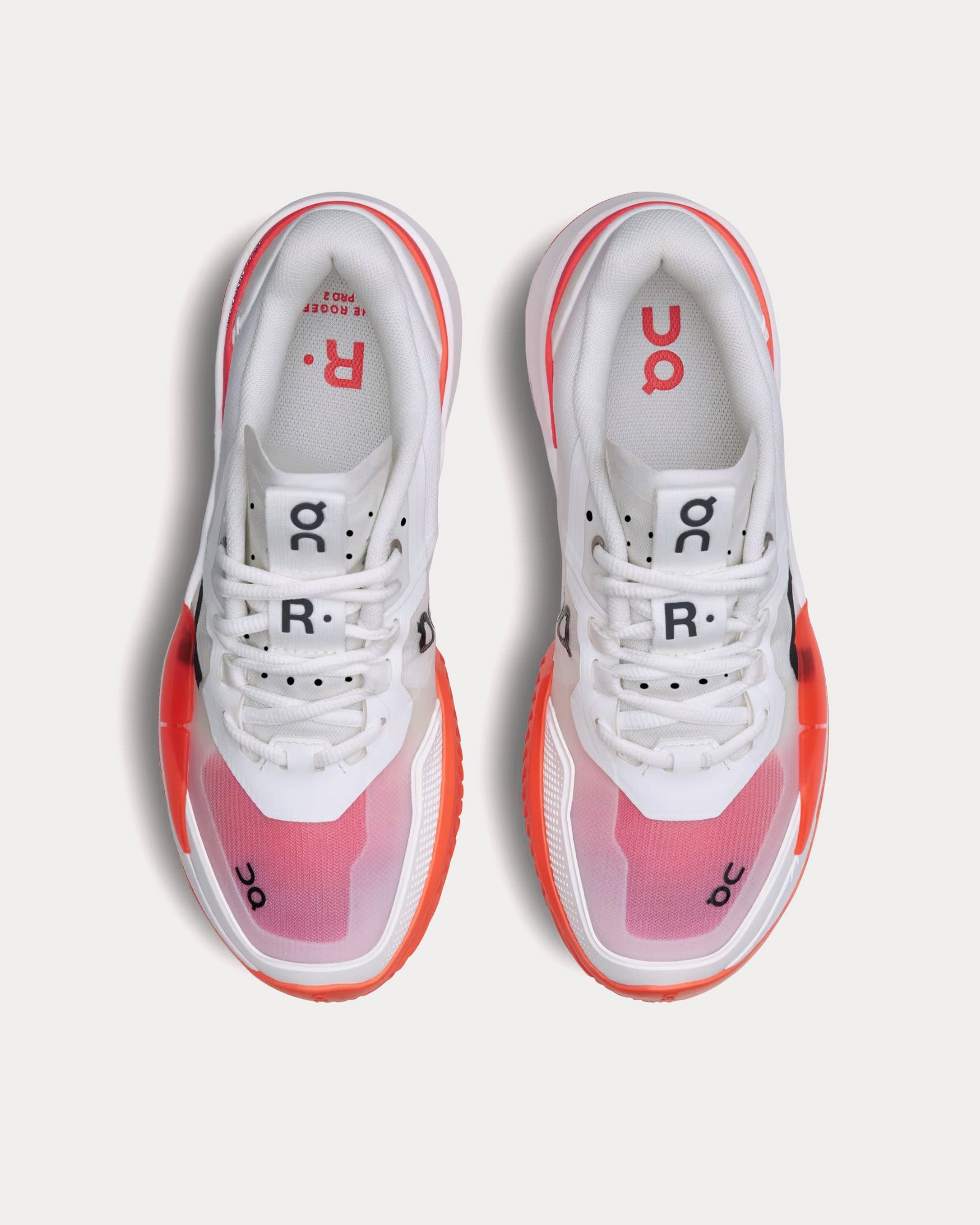 On Running The Roger Pro 2 White / Flame Tennis Shoes - 2