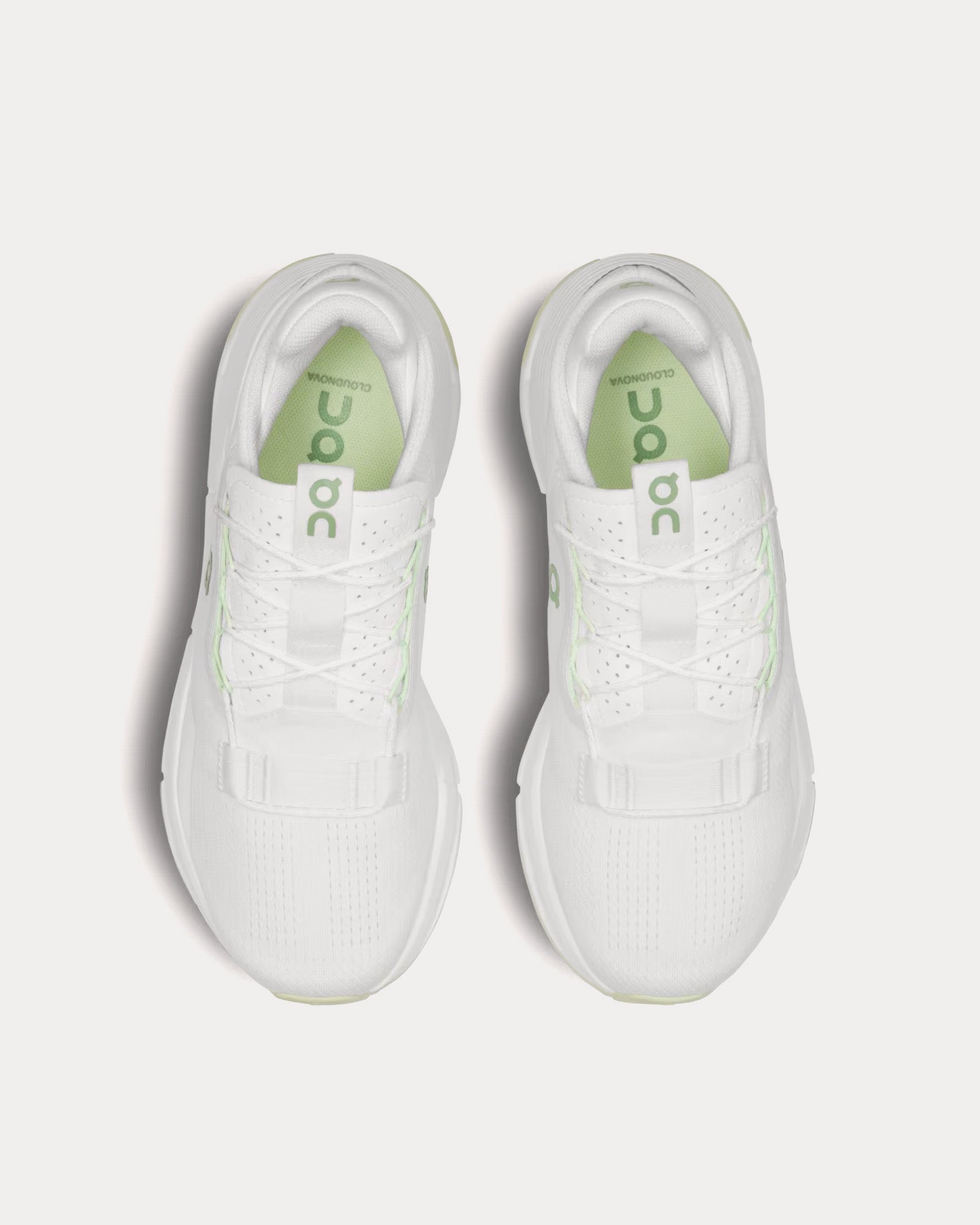 On Running Cloudnova White / Sage Running Shoes - 2