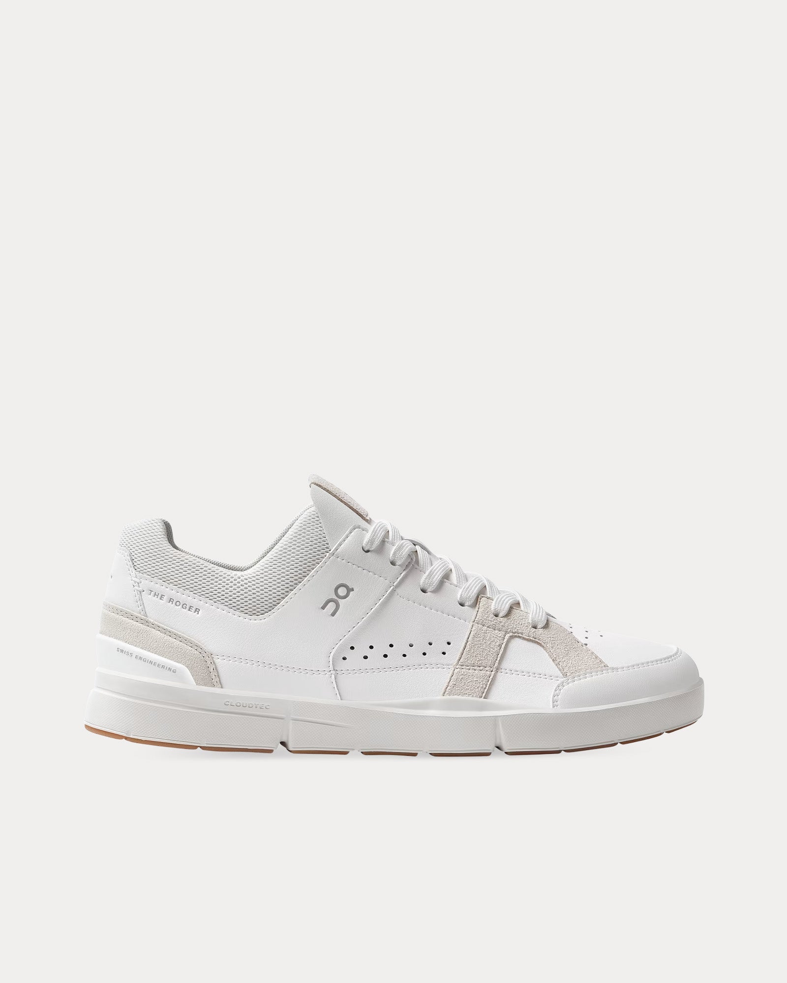 On Running THE ROGER Clubhouse White / Sand Low Top Sneakers - 1