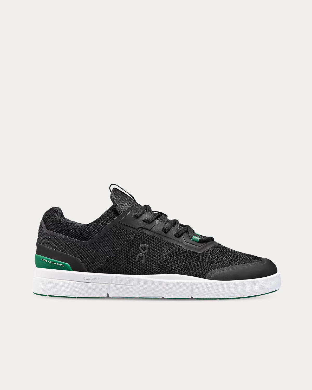 On Running The Roger Spin Black / Green Low Top Sneakers - 1