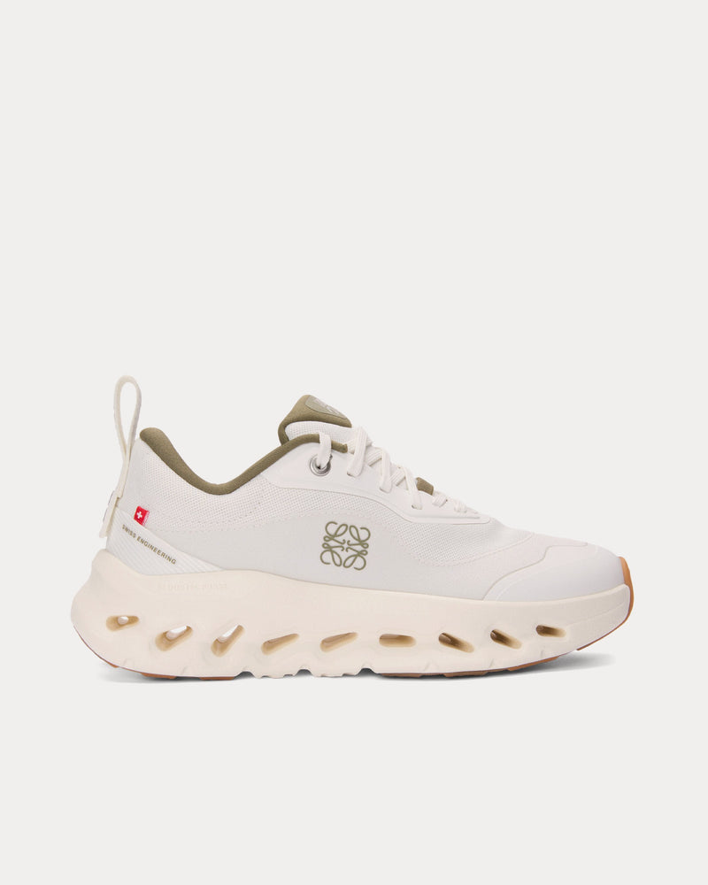 On Running x Loewe Cloudtilt 2.0 White / Khaki Green Running Shoes - 1