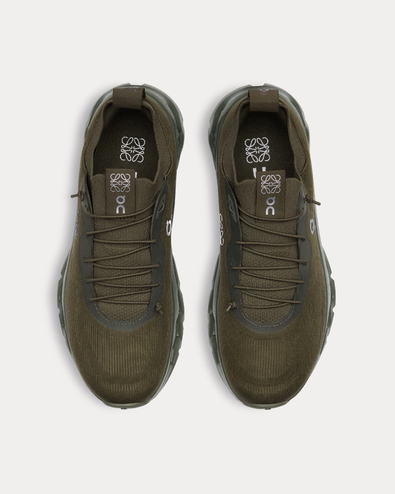 On Running x Loewe Cloudtilt Khaki Green Running Shoes - 2