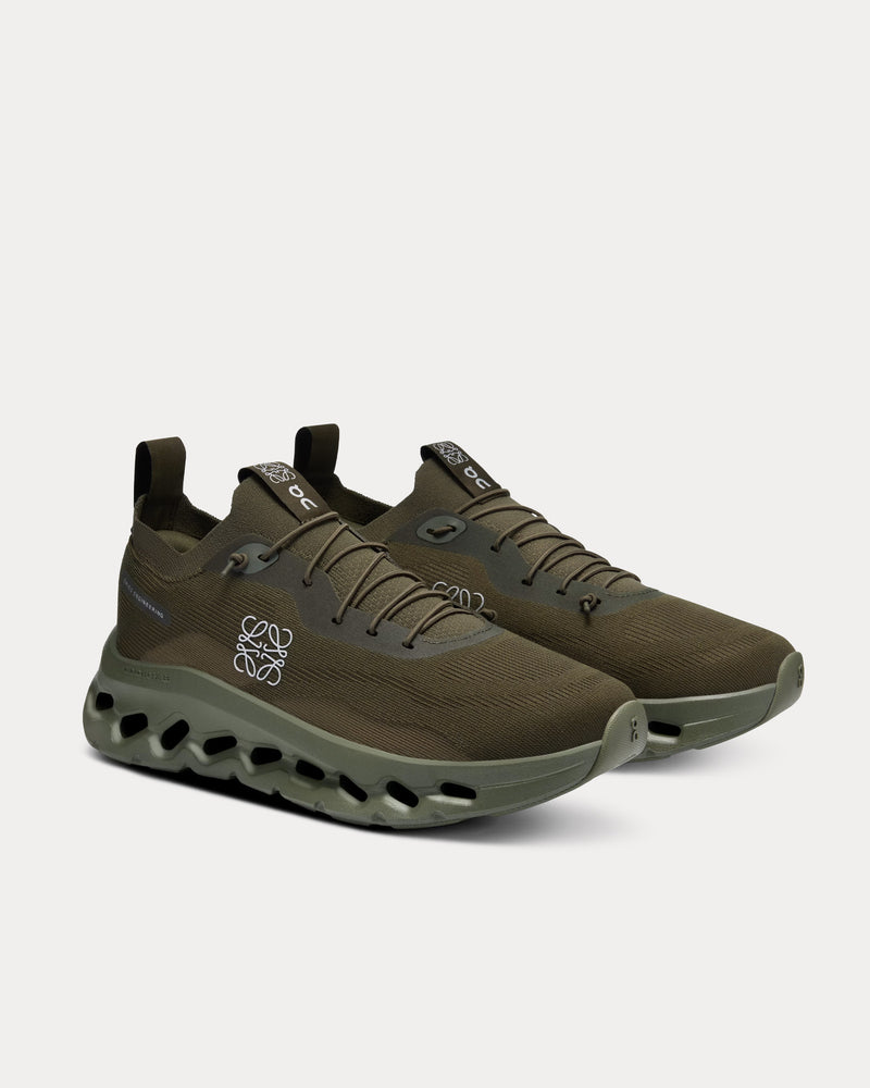 On Running x Loewe Cloudtilt Khaki Green Running Shoes - 3