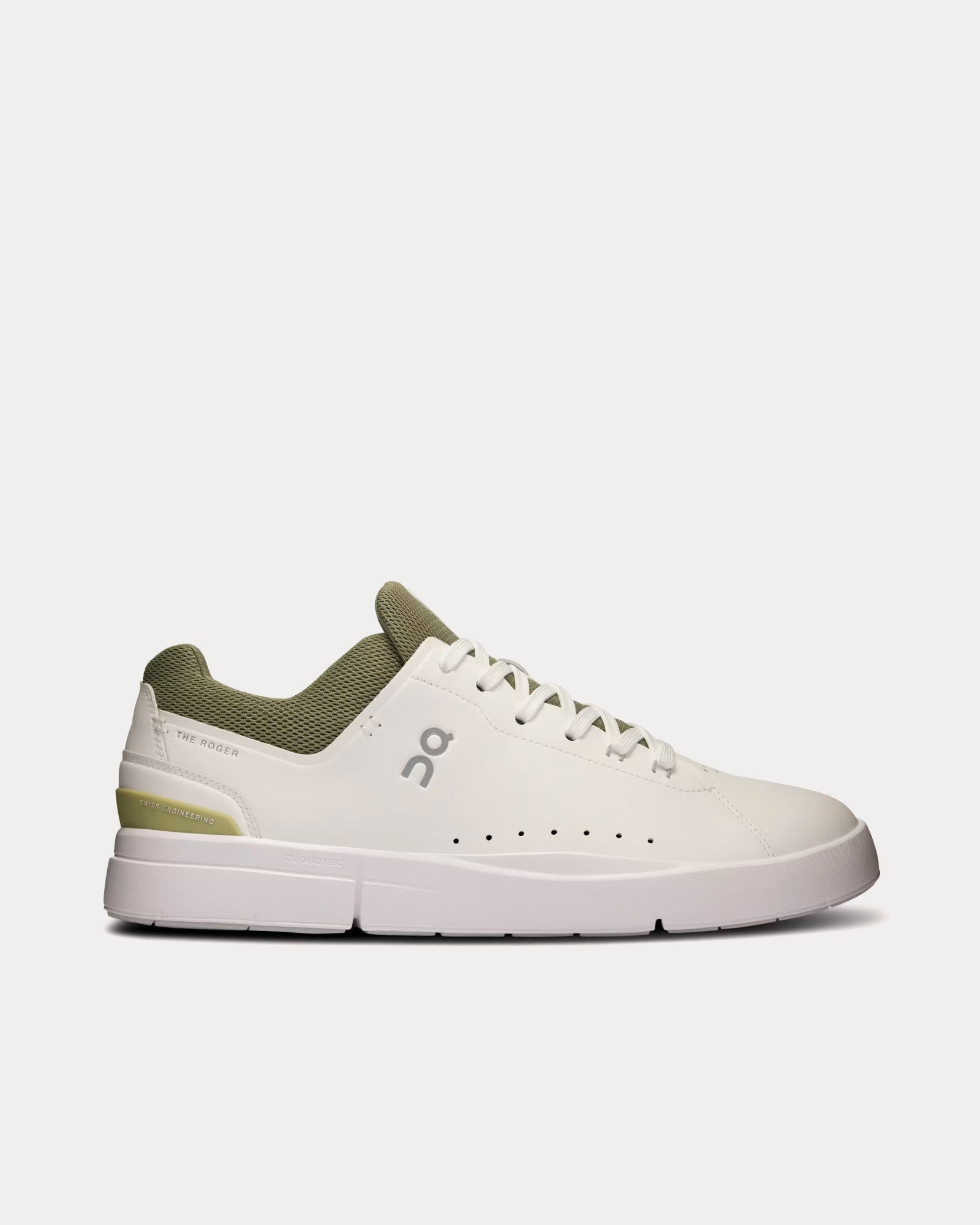 On Running The Roger Advantage White / Olive Low Top Sneakers - 1