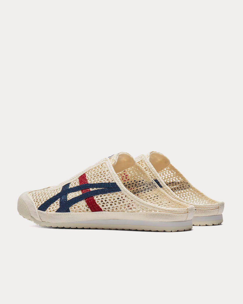 Onitsuka Tiger Mexico 66 Sabot Cream / Mako Blue Slip Ons - 3