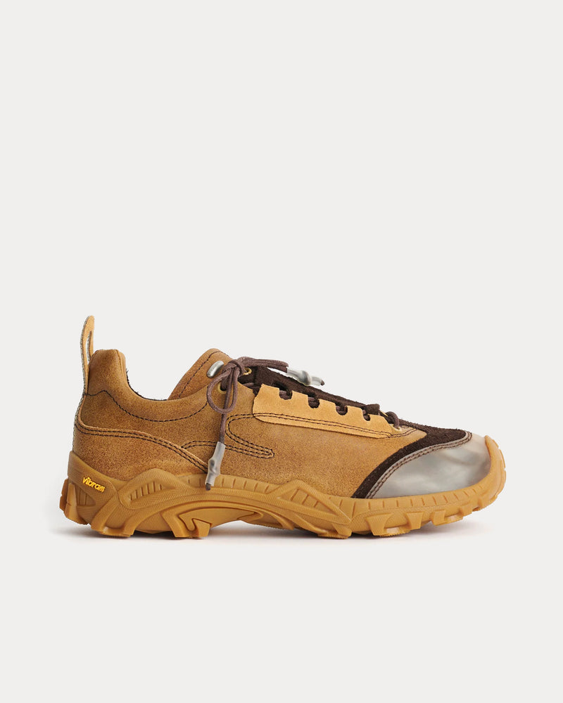 Our Legacy Gabe Suede Autumn Oak Low Top Sneakers - 1