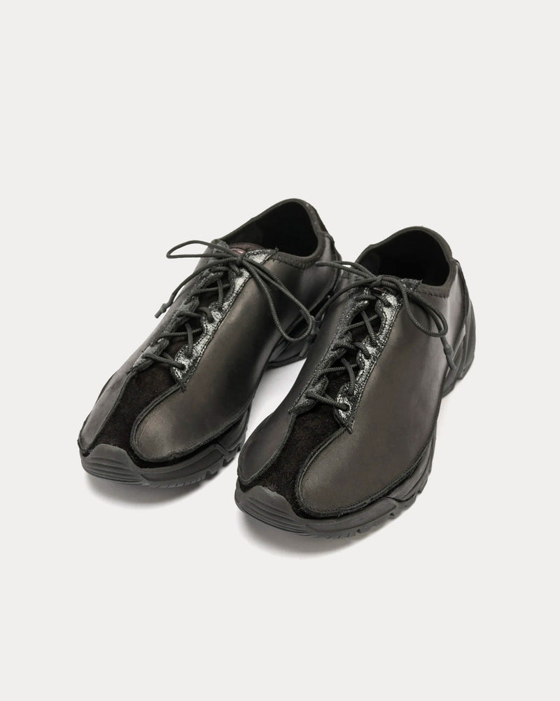 Our Legacy Klove Leather Black Low Top Sneakers - 2