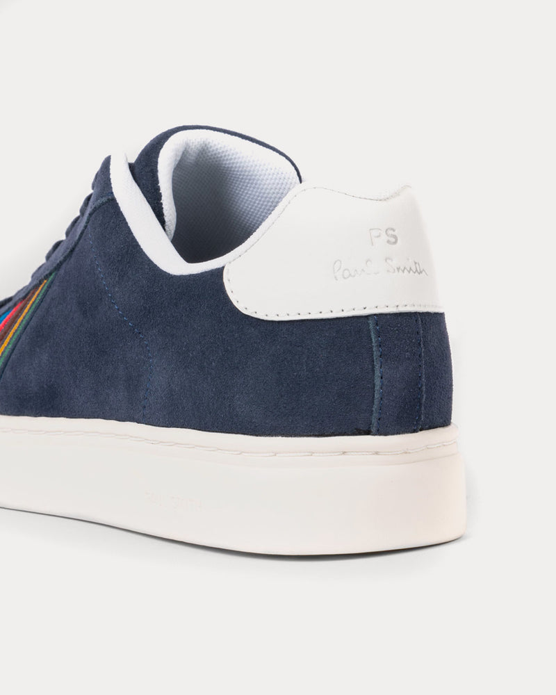 Paul Smith Rex Sports Stripe Suede Navy Low Top Sneakers - 3