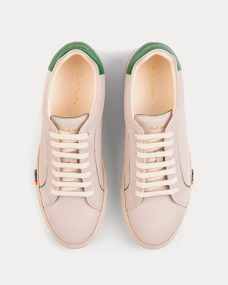 Paul Smith Basso with Green Trim Cream Low Top Sneakers - 2