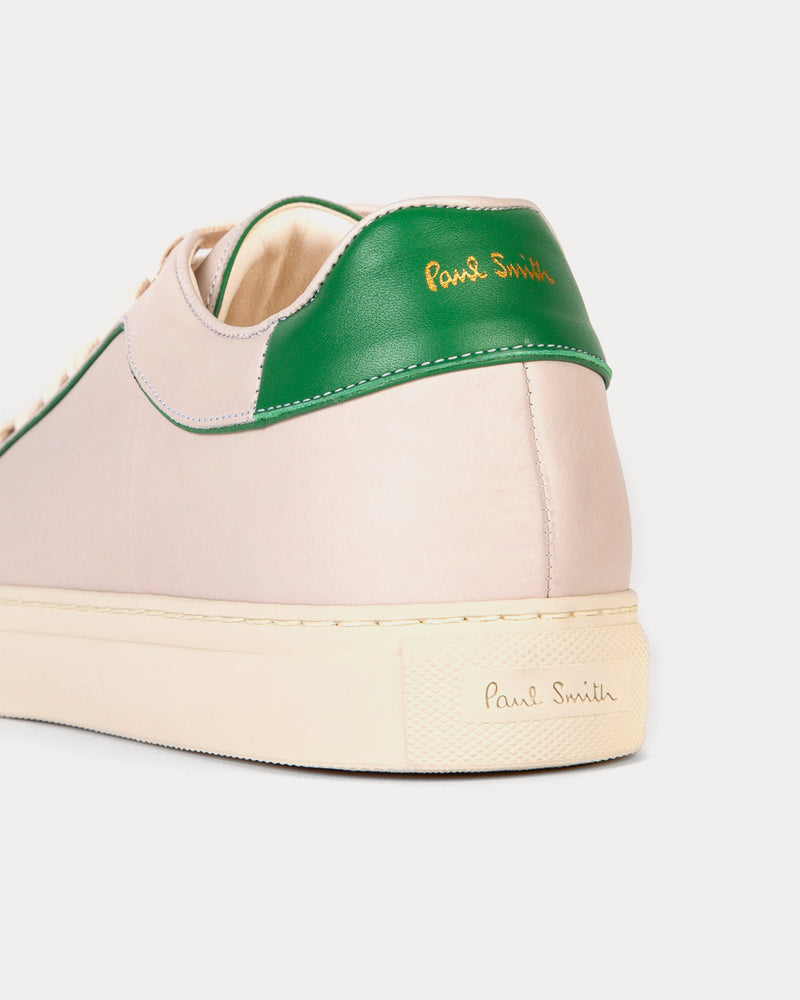 Paul Smith Basso with Green Trim Cream Low Top Sneakers - 3