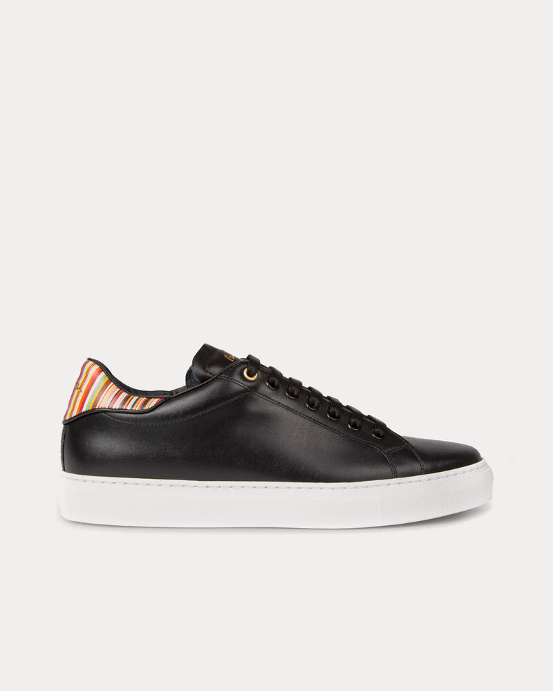 Paul Smith Beck with Signature Stripe Leather Black / White Low Top Sneakers - 1