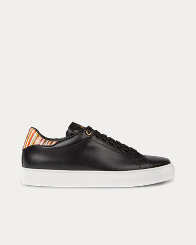 Paul Smith Beck with Signature Stripe Leather Black / White Low Top Sneakers