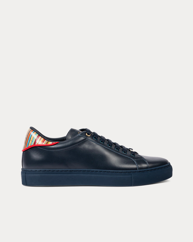 Paul Smith Beck with Signature Stripe Leather Navy Low Top Sneakers - 1