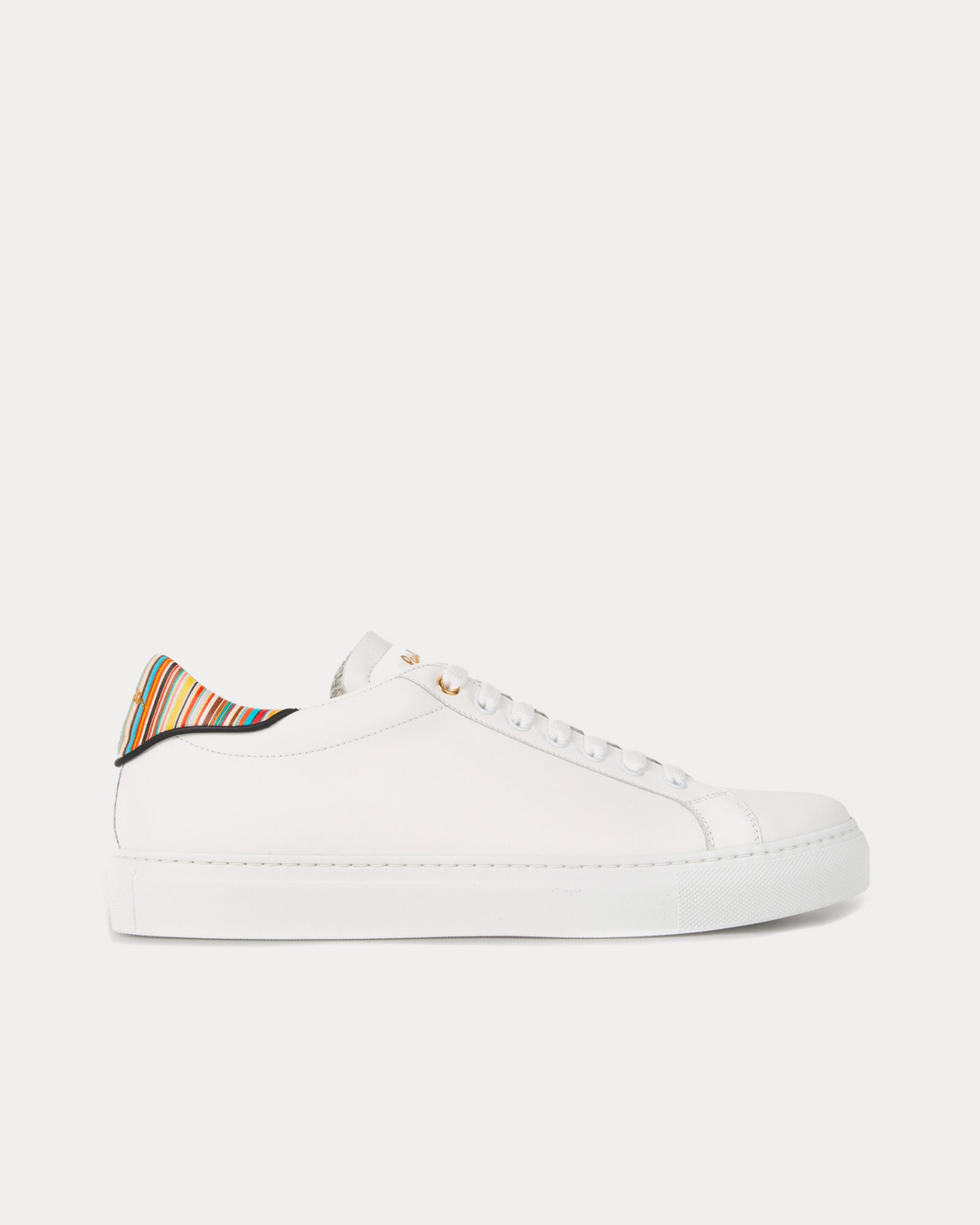 Paul Smith Beck with Signature Stripe Leather White Low Top Sneakers - 1